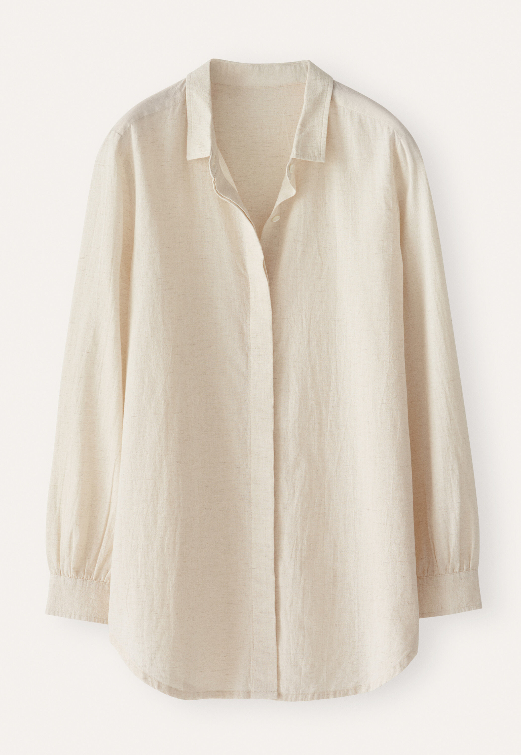 Bluse mit geschwungenem Saum