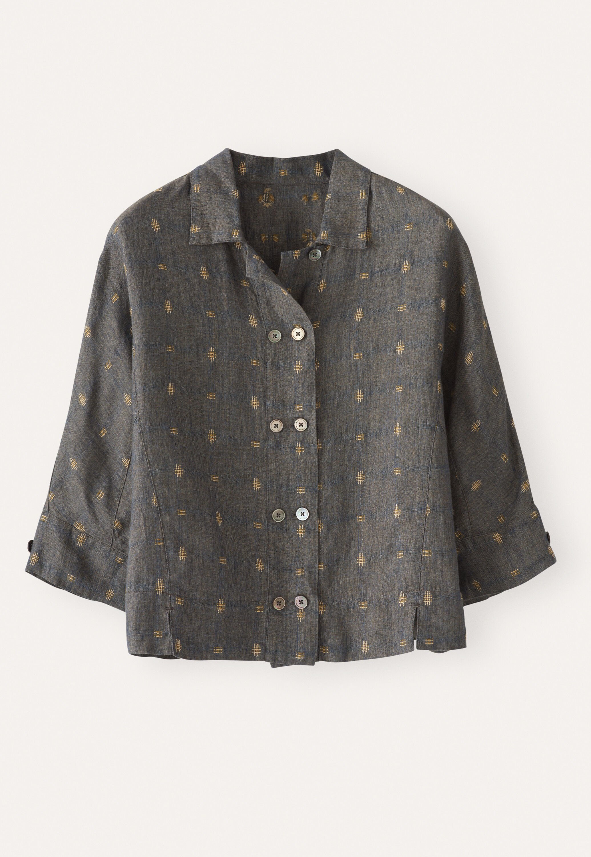 Bluse aus geklipptem Dobby