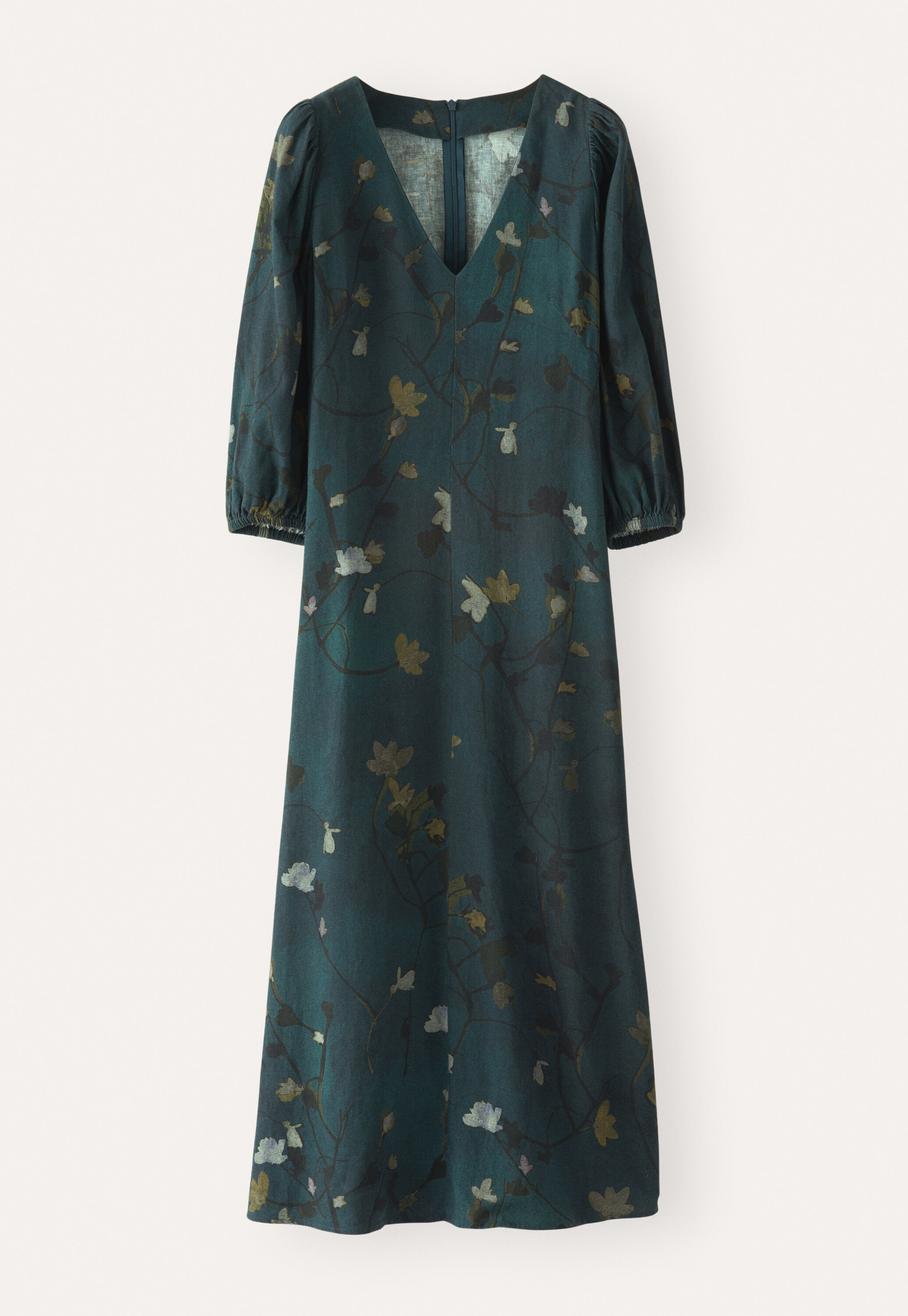 Print-Kleid mit au&szlig;enliegenden Abn&auml;hern
