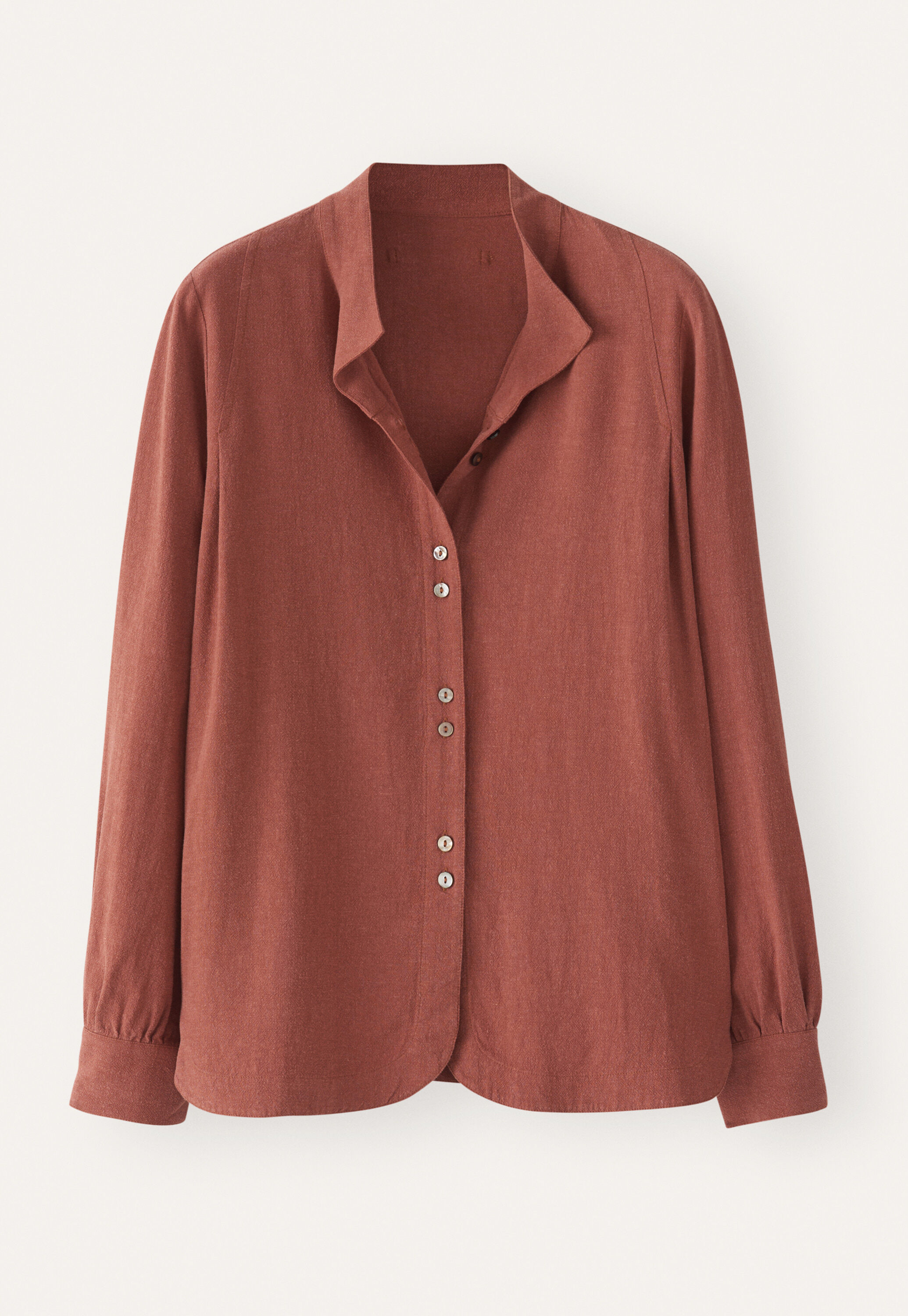 Bluse mit Trichterkragen