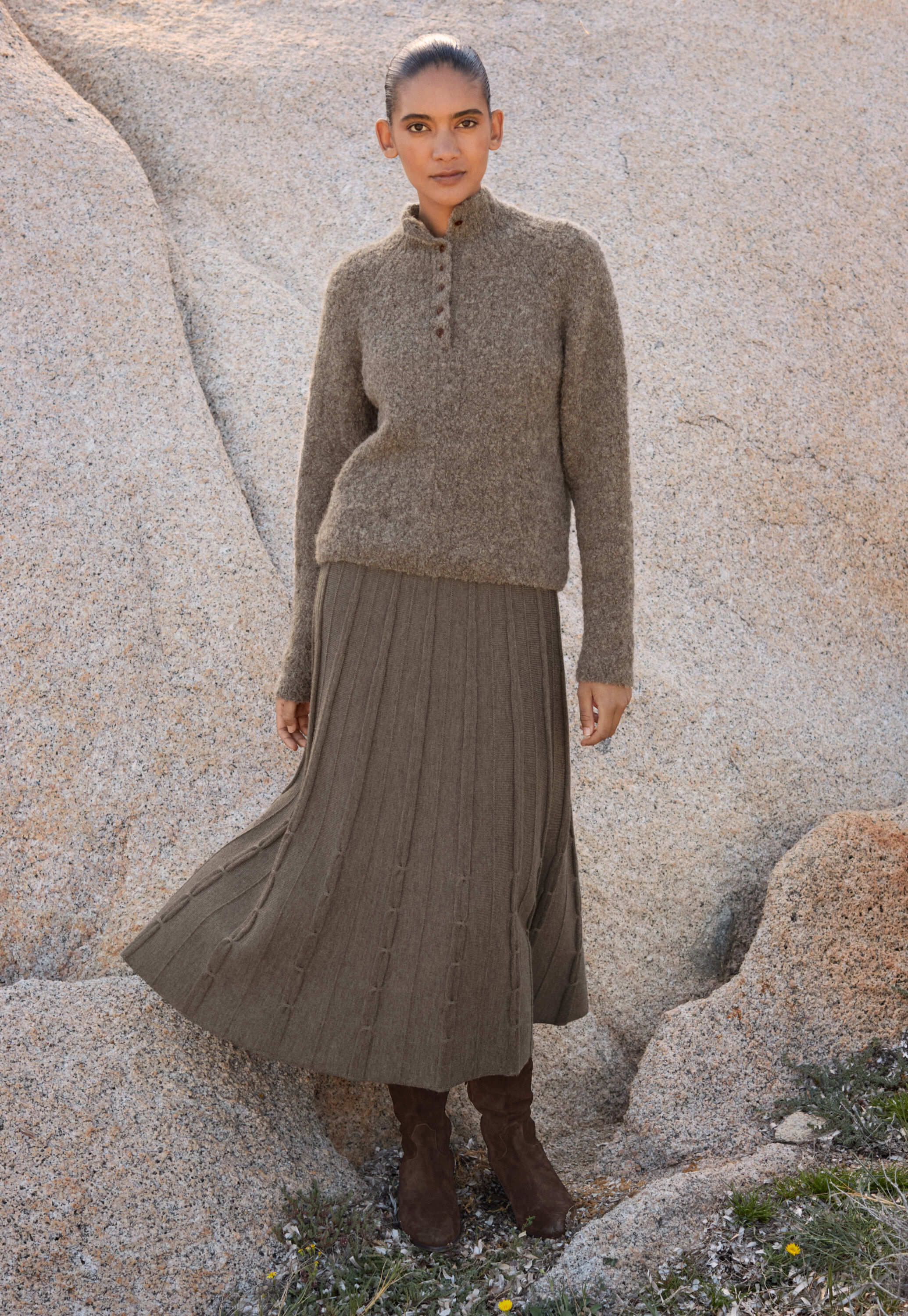 Pullover mit gekn&ouml;pftem Kragen
