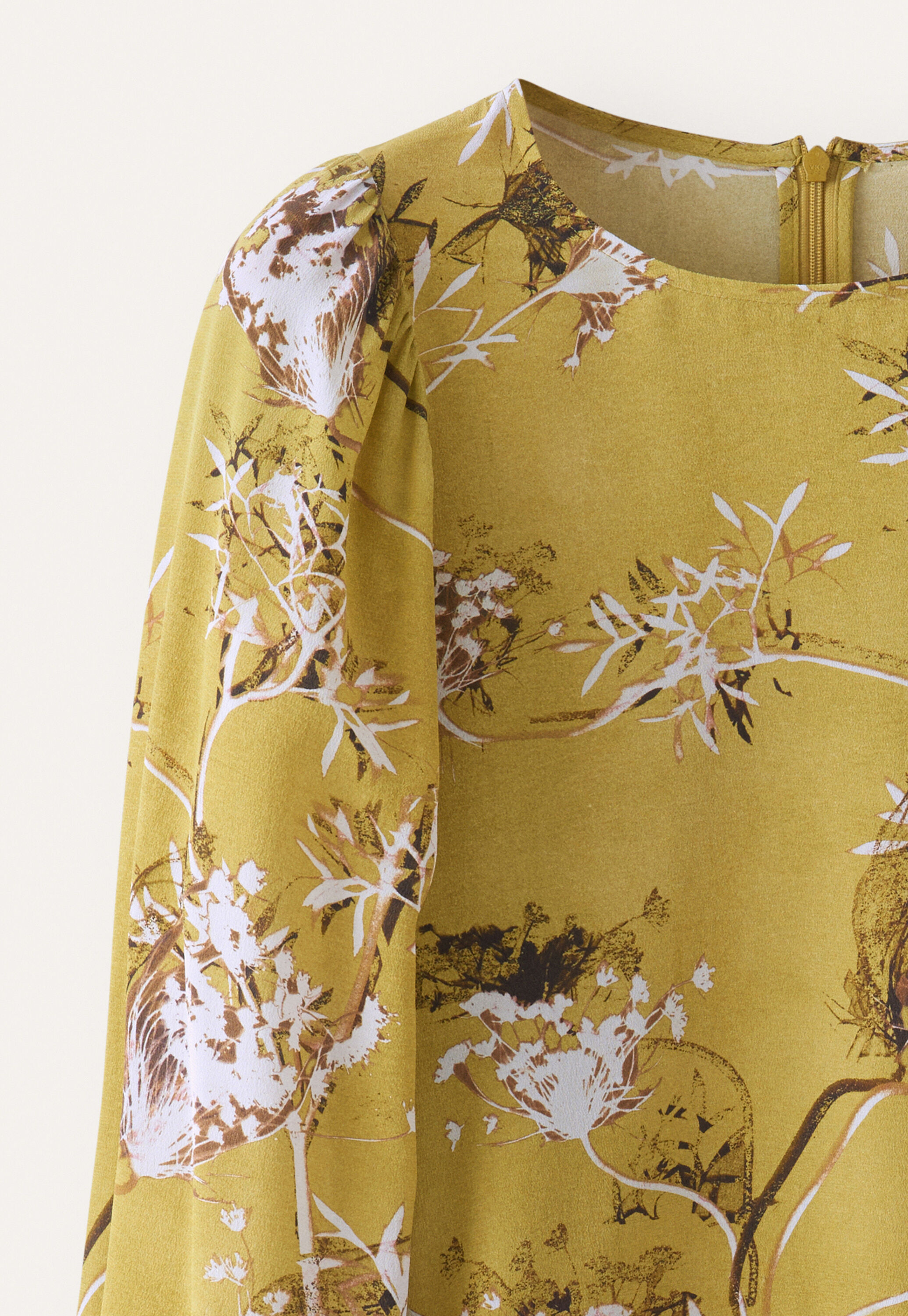 Print-Bluse mit gerafften &Auml;rmeln