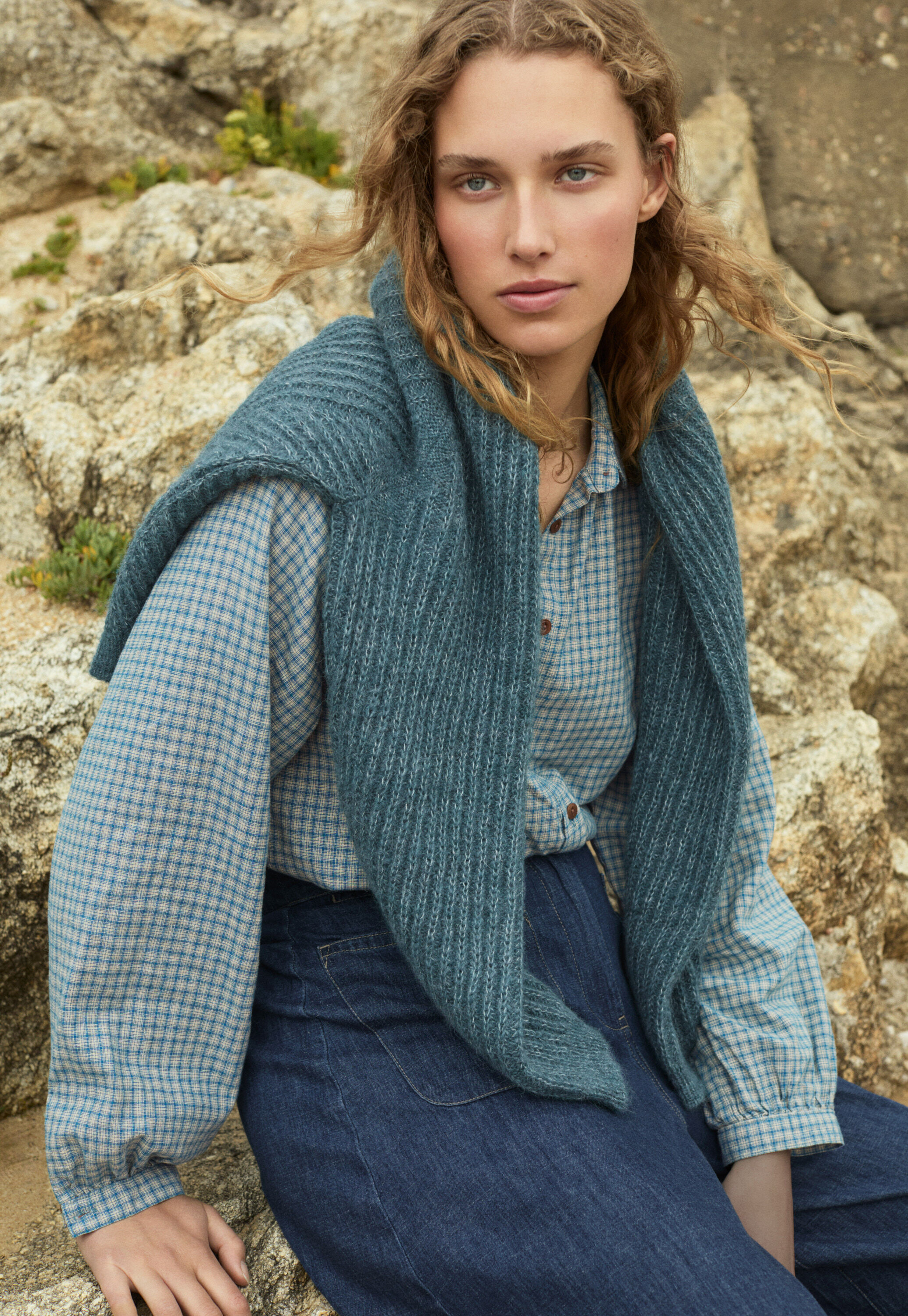 Ripppullover mit Rundhalsausschnitt