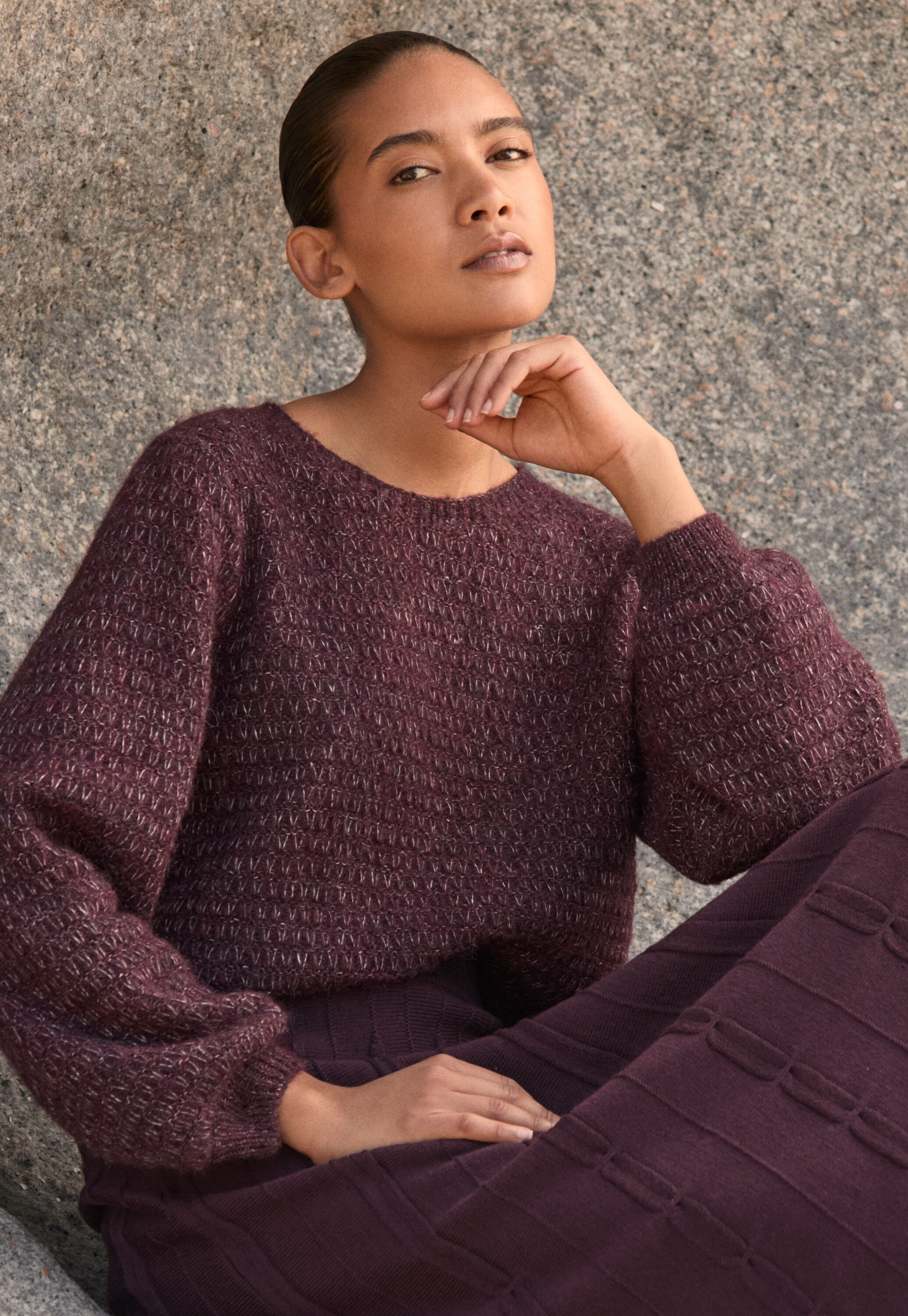 Fangmuster-Pullover