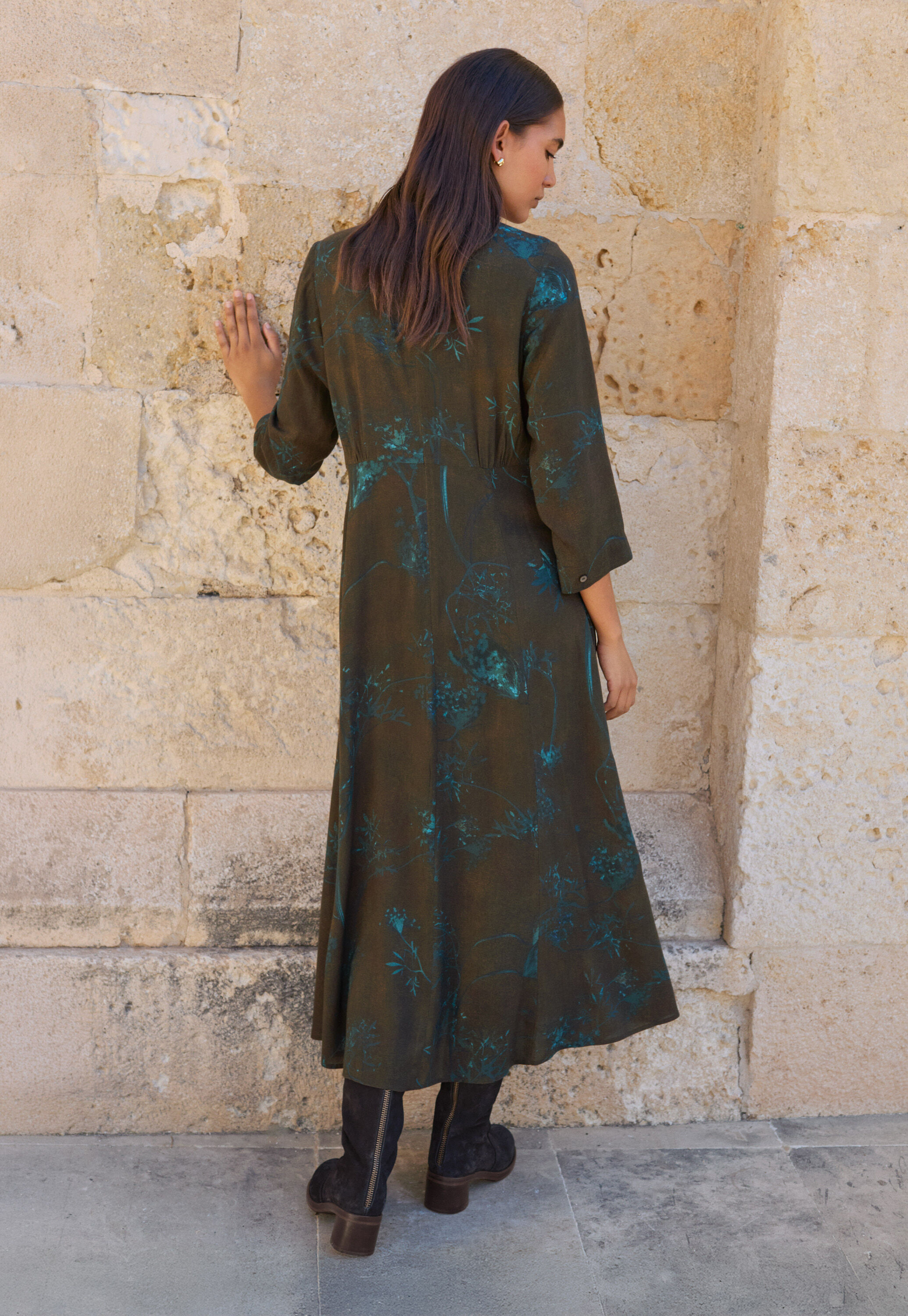 Langes Kleid mit Print