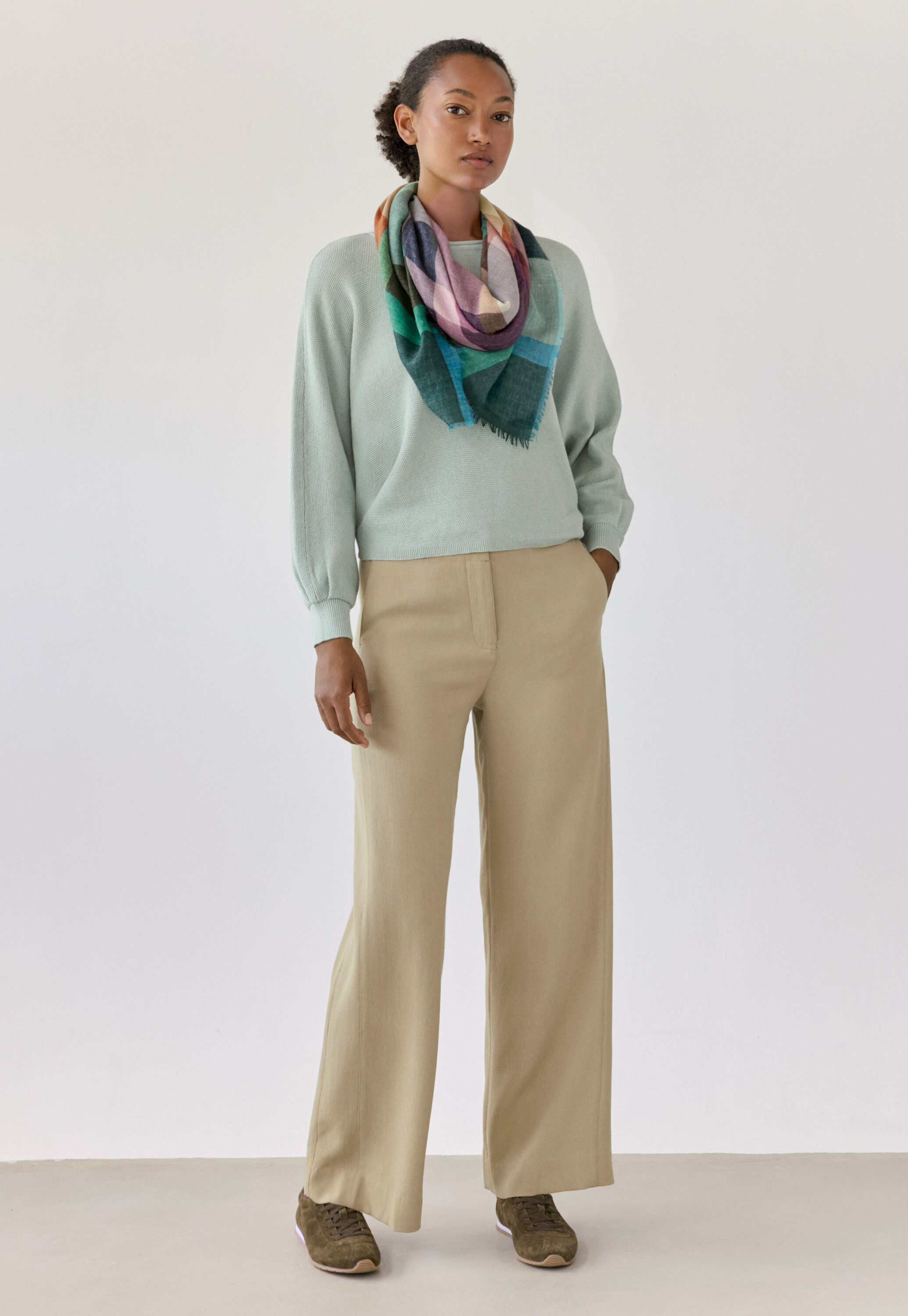 Perlmuster-Dolman-Pullover