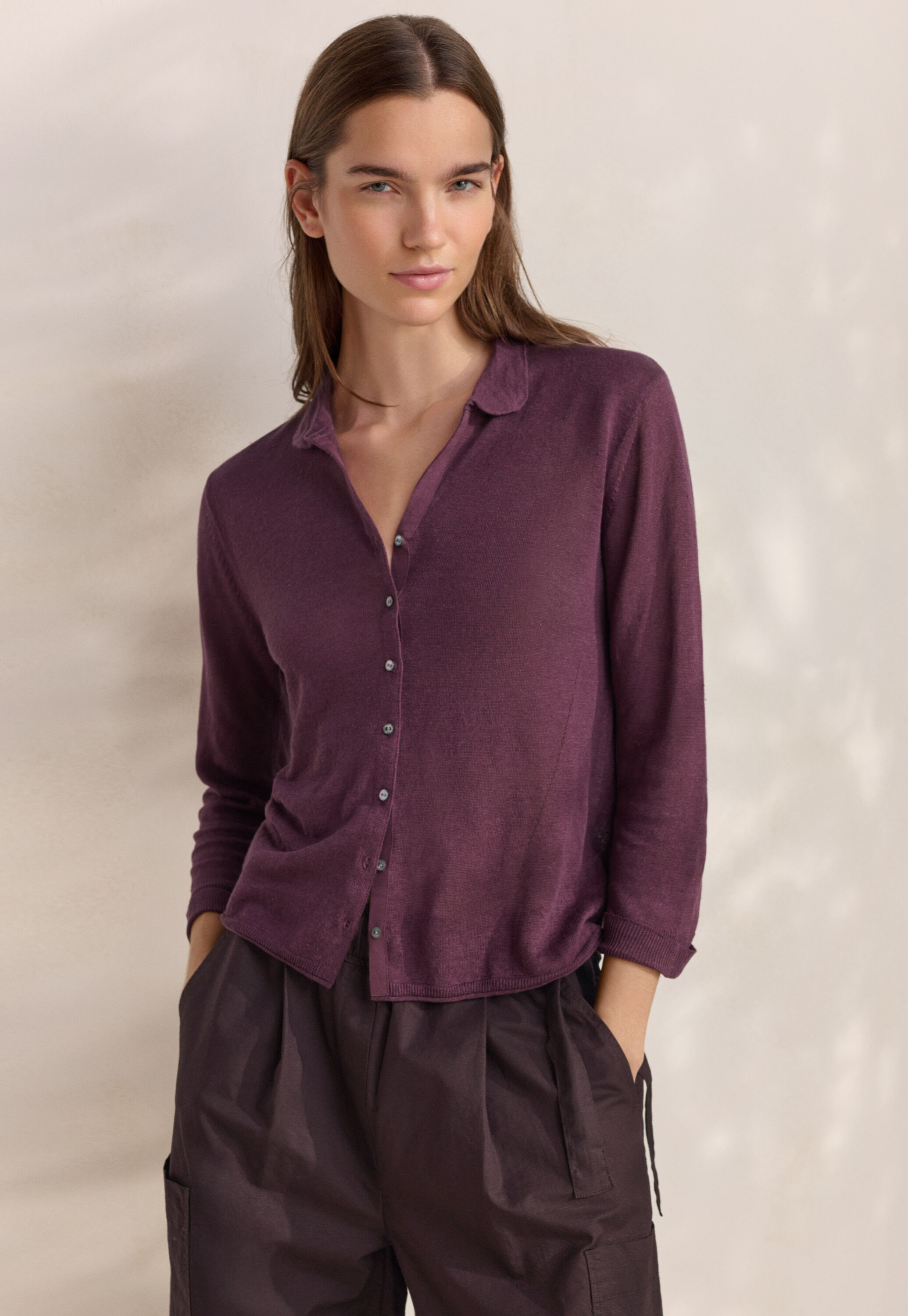 Cardigan mit Kragen