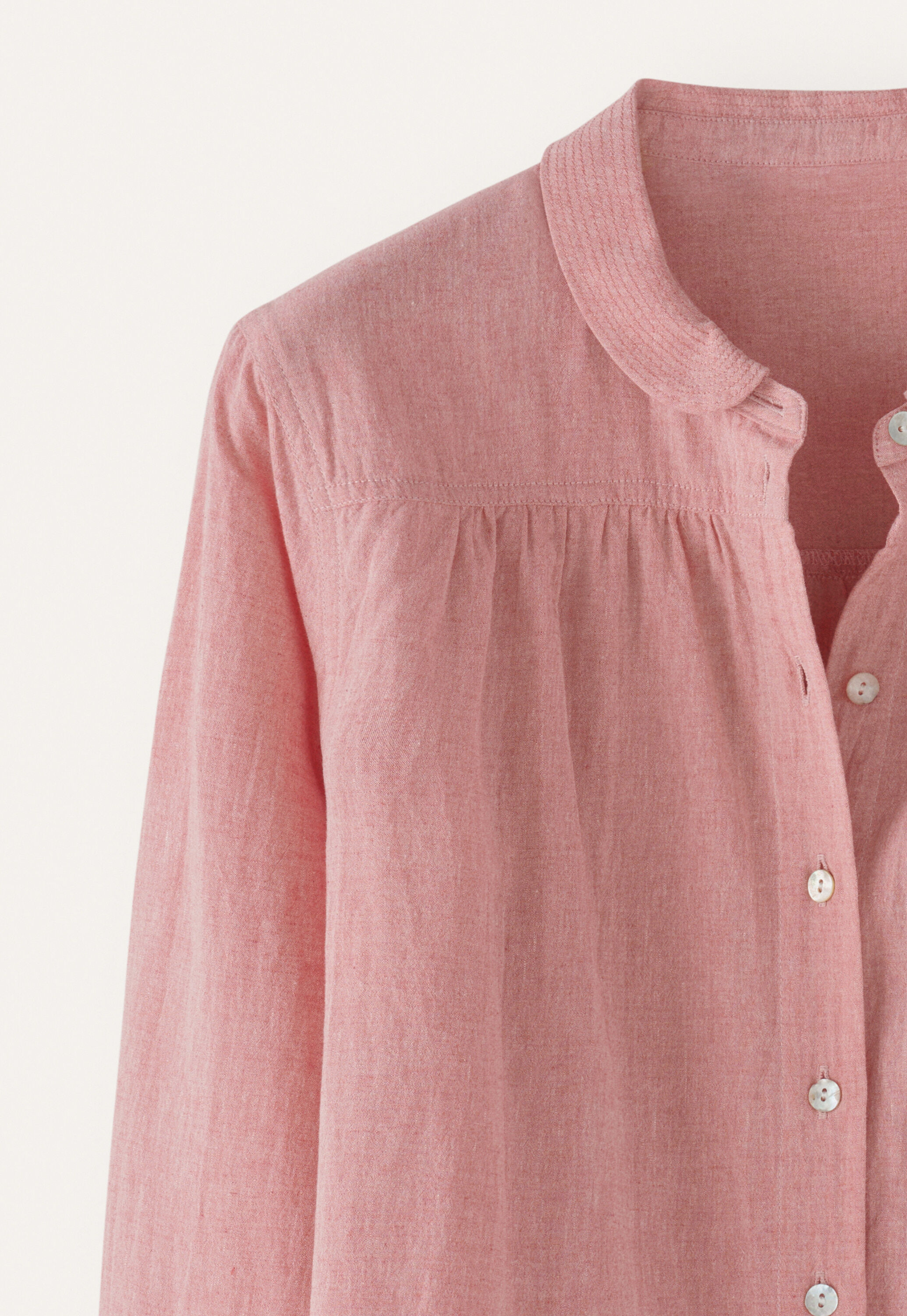 Bluse mit rundem Kragen