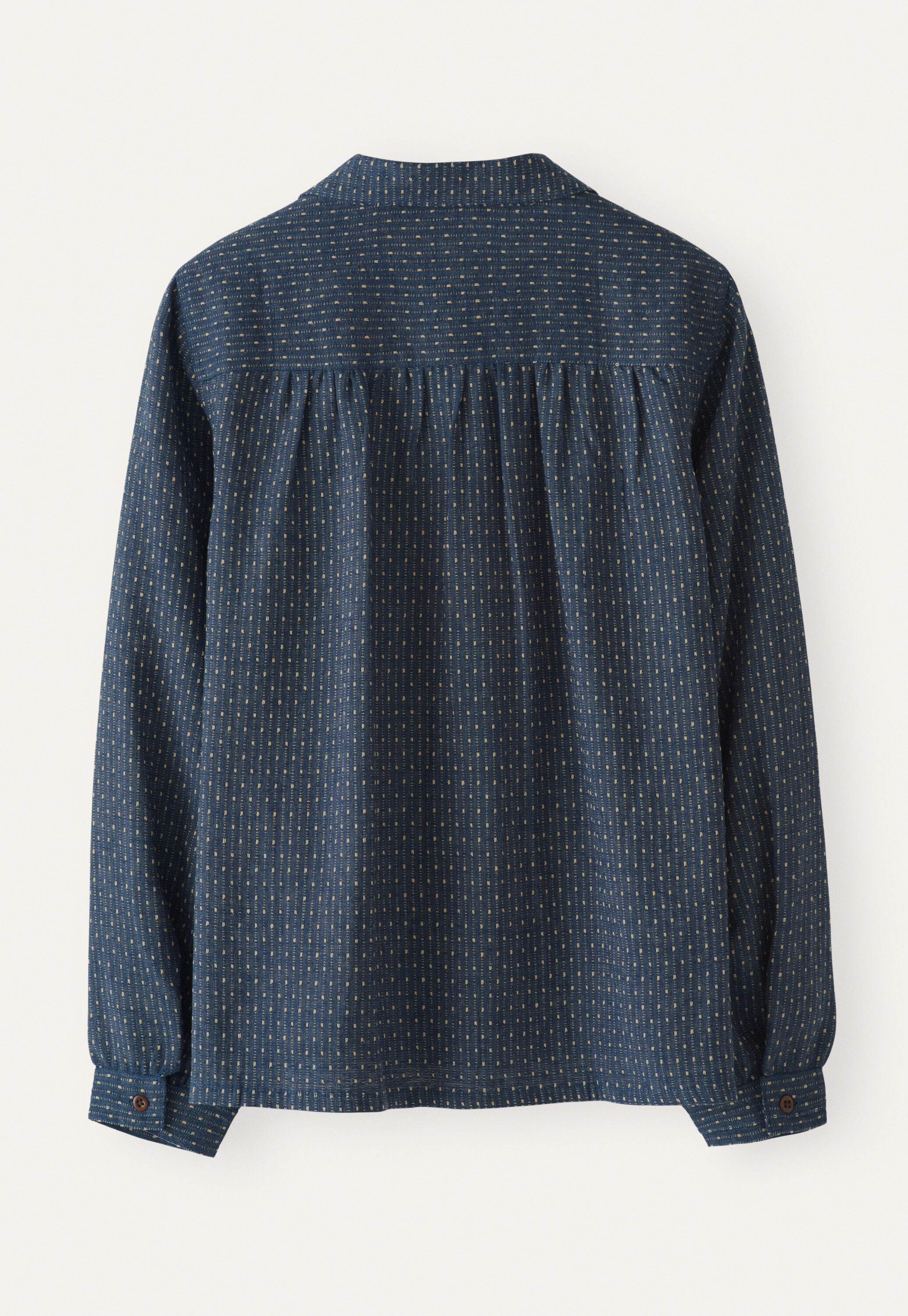 Bluse in Strichmuster-Webung