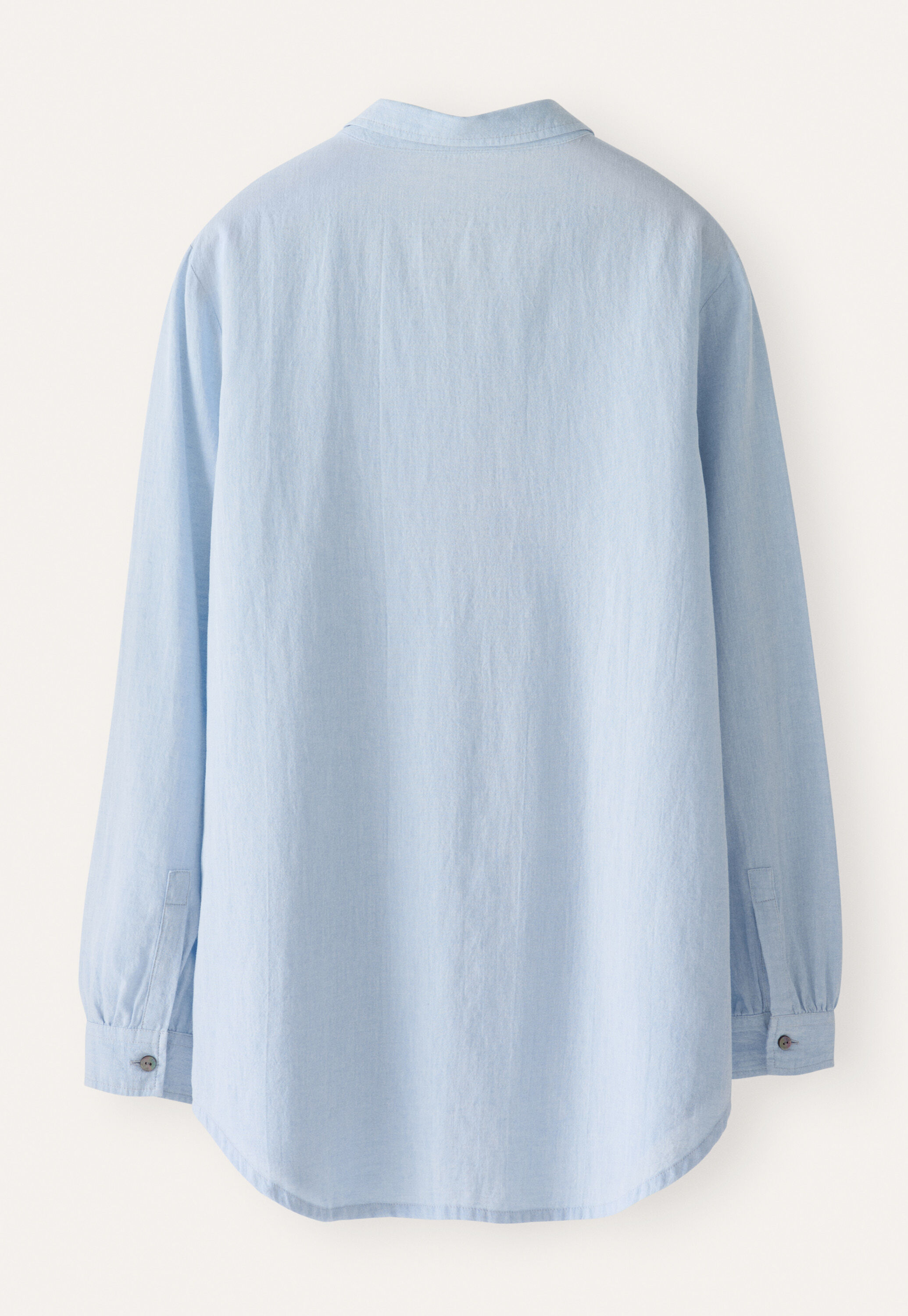 Bluse mit geschwungenem Saum