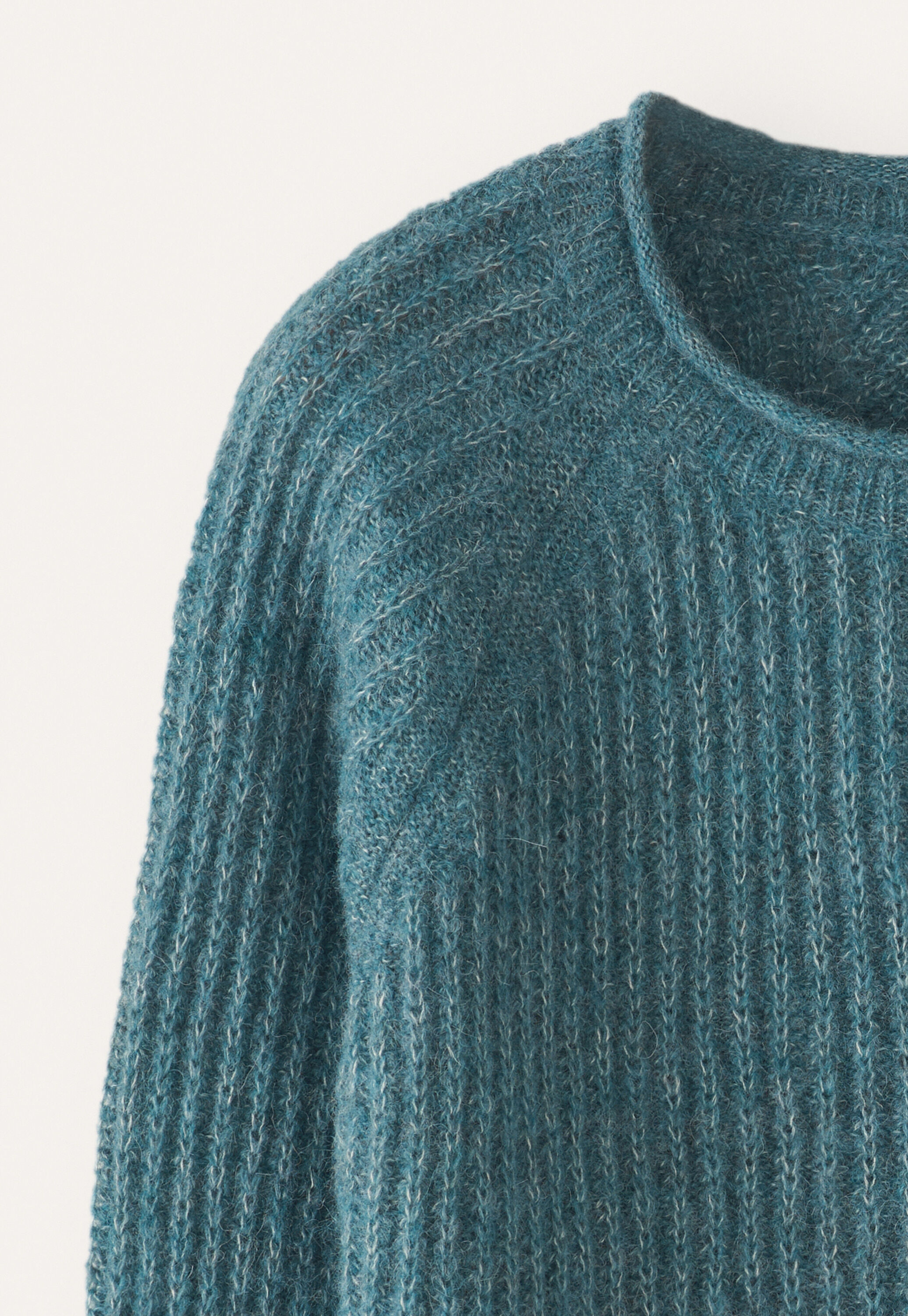 Ripppullover mit Rundhalsausschnitt