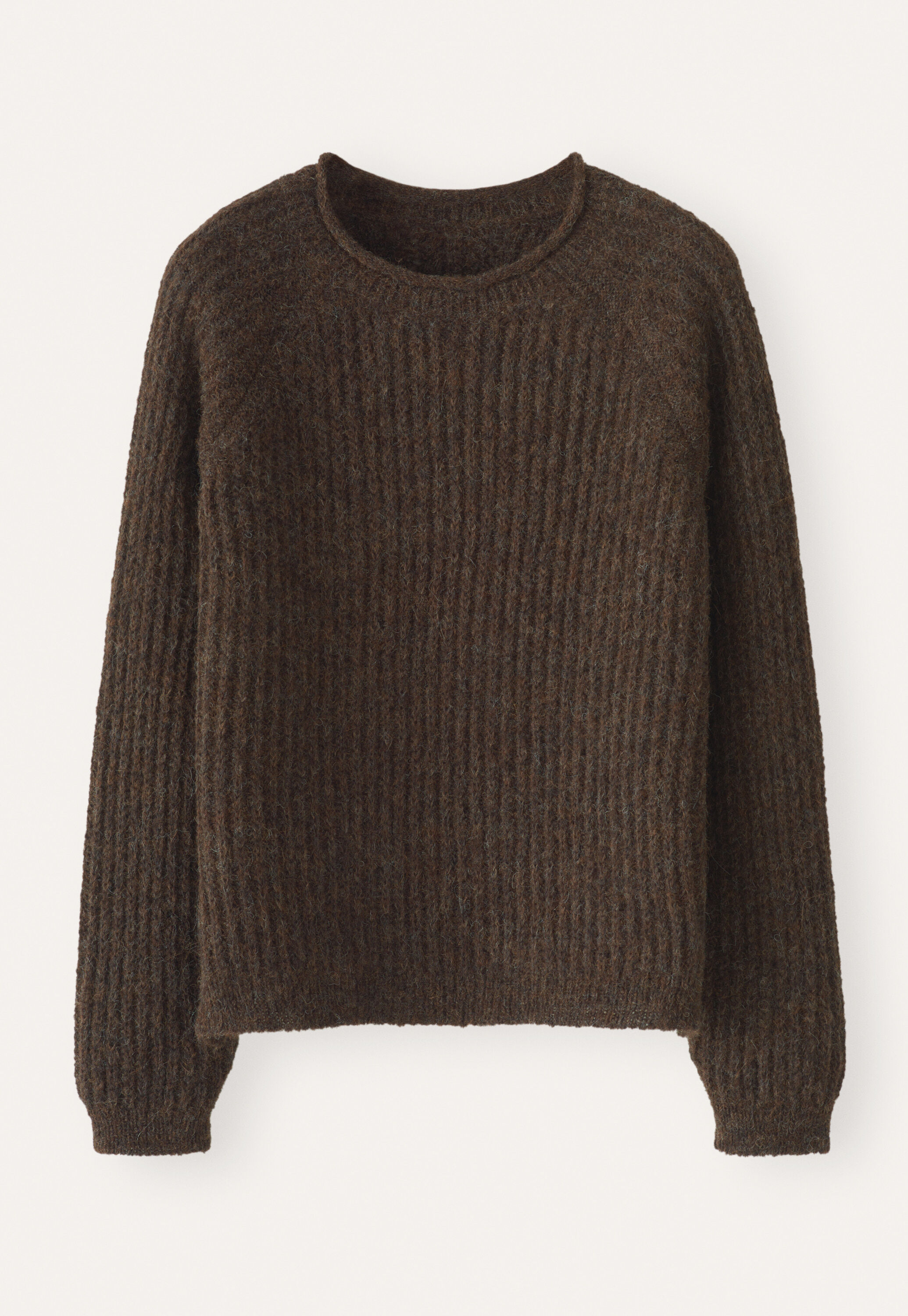 Ripppullover mit Rundhalsausschnitt