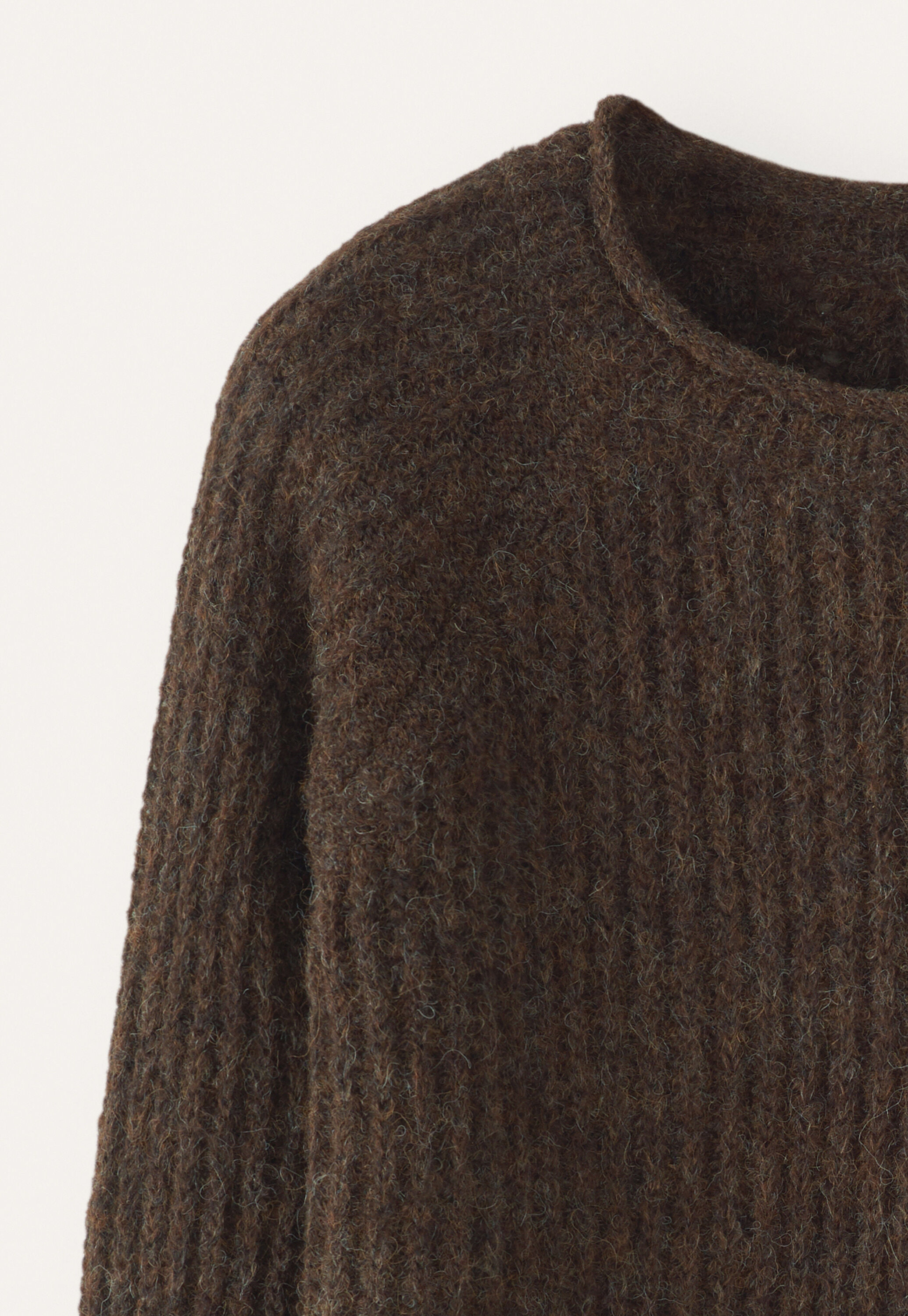 Ripppullover mit Rundhalsausschnitt