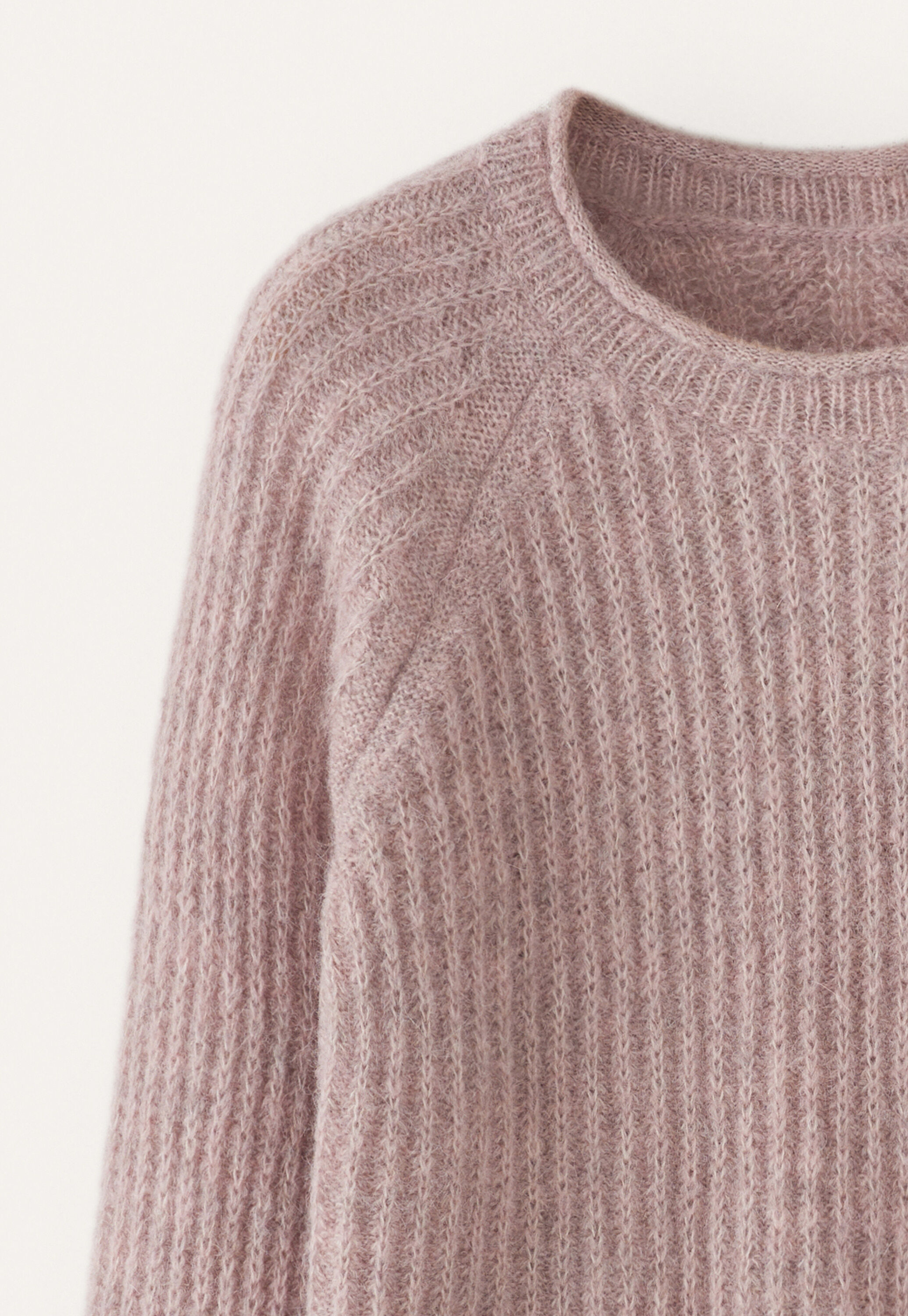Ripppullover mit Rundhalsausschnitt