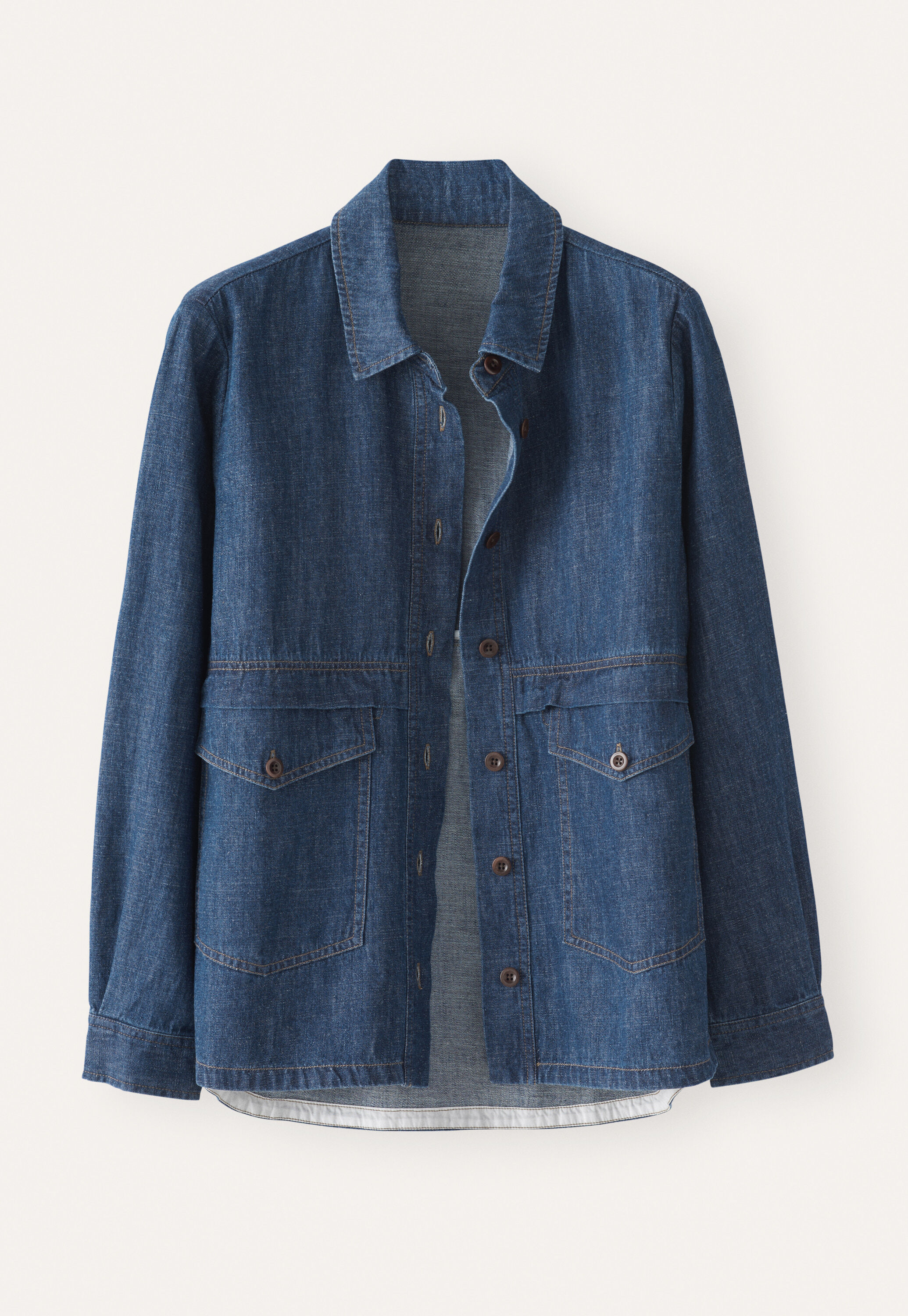 Indigo-gef&auml;rbtes Overshirt