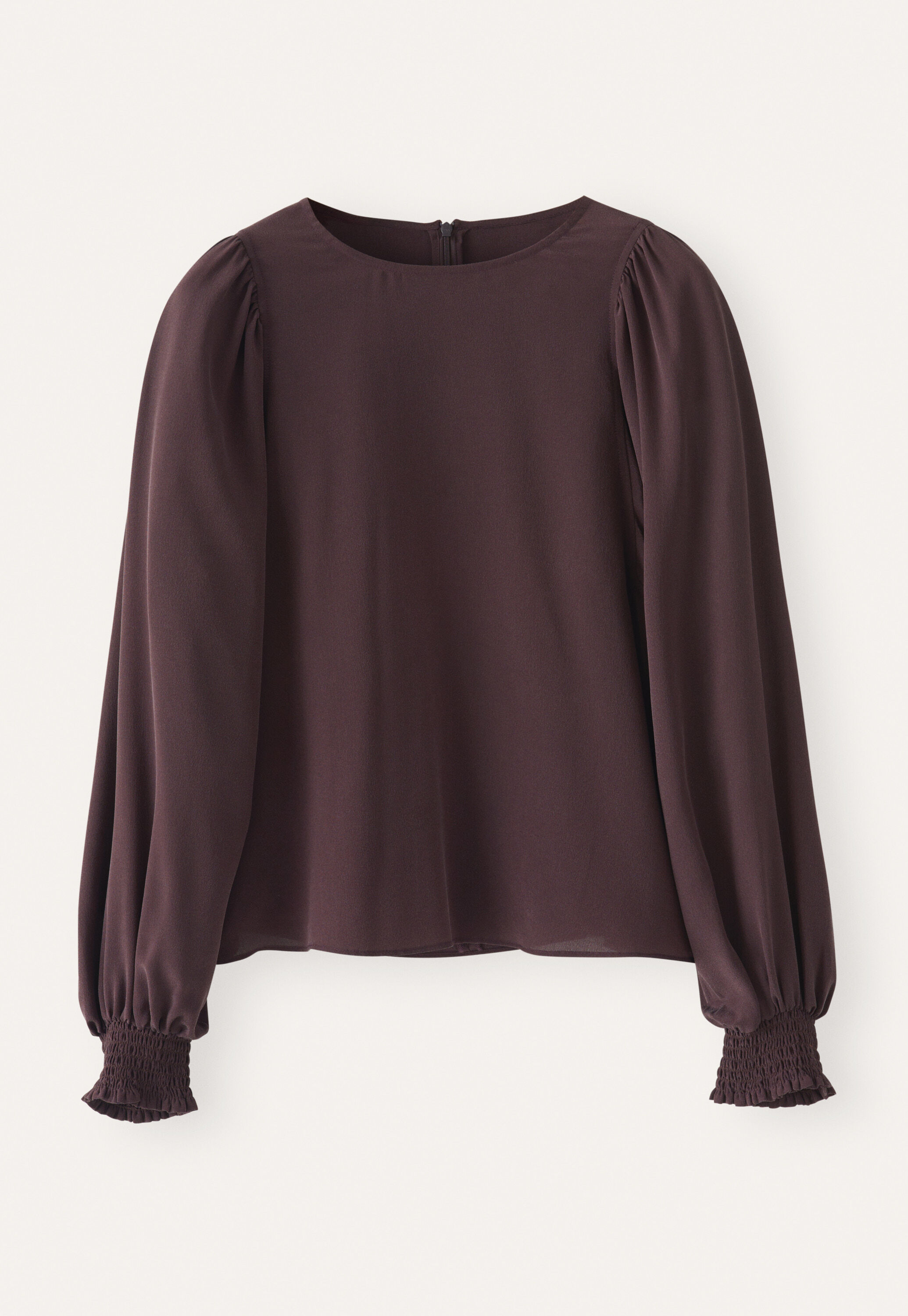 Bluse mit gerafften &Auml;rmeln