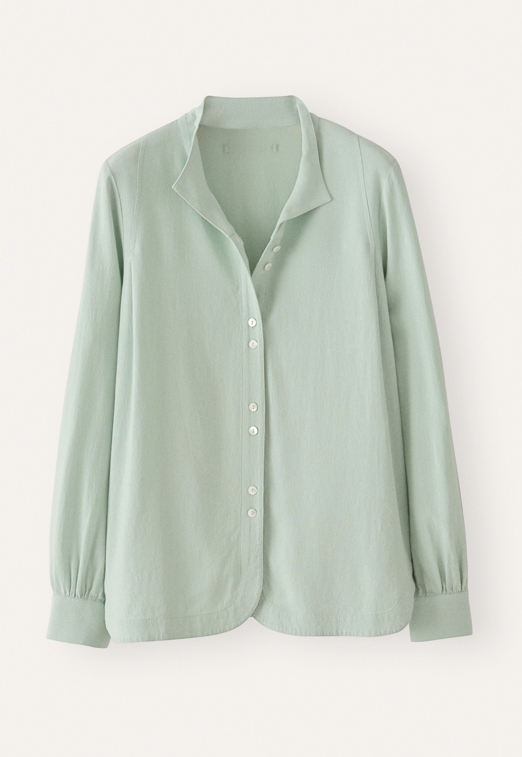 Bluse mit Trichterkragen
