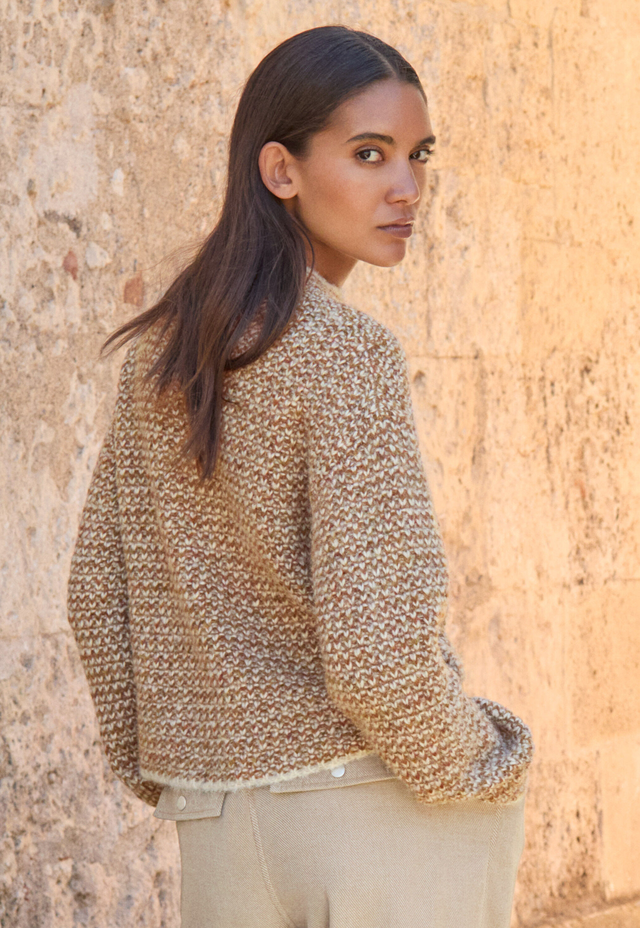 Gemusterter Strickpullover