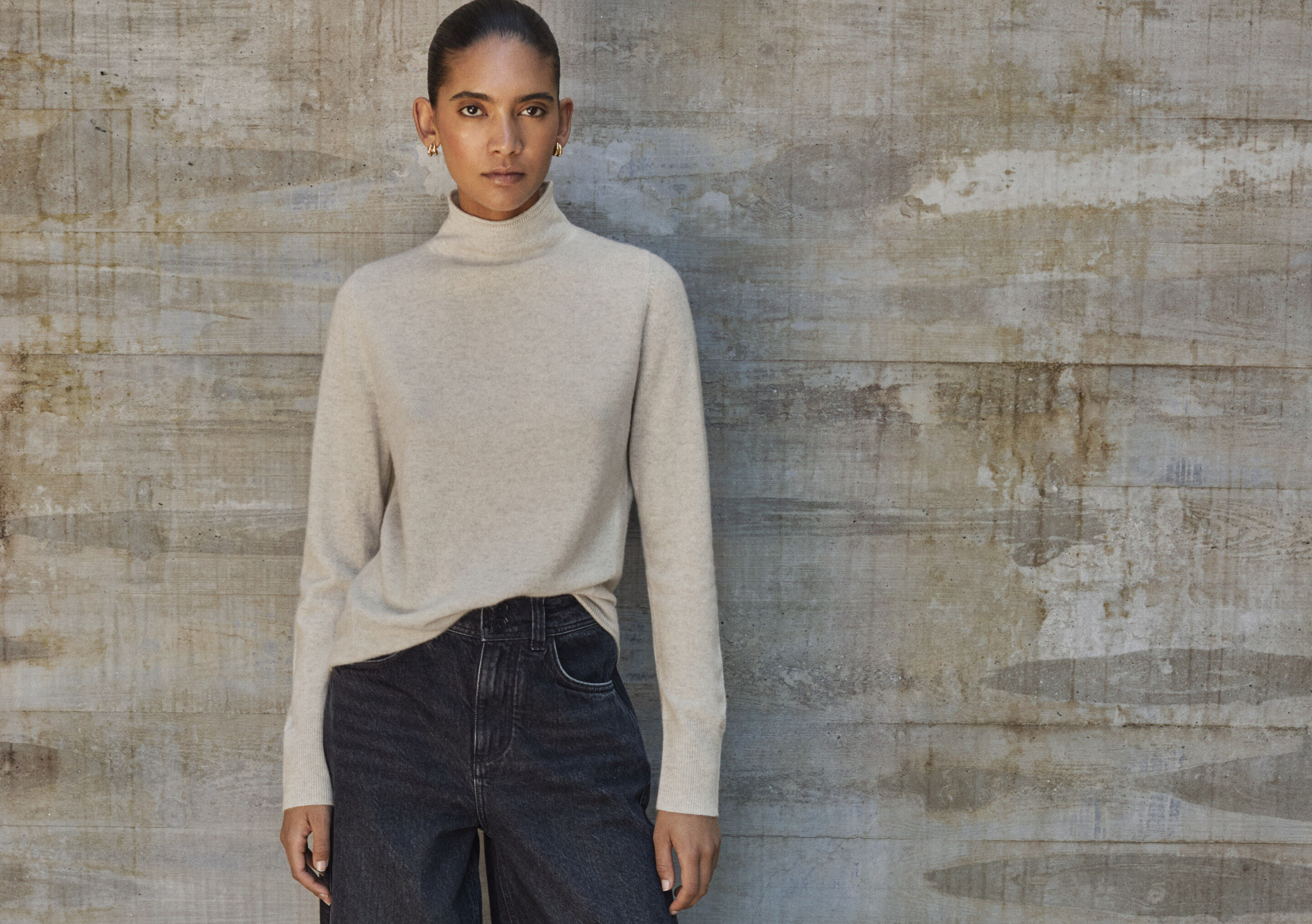 Pullover mit hohem Kragen
