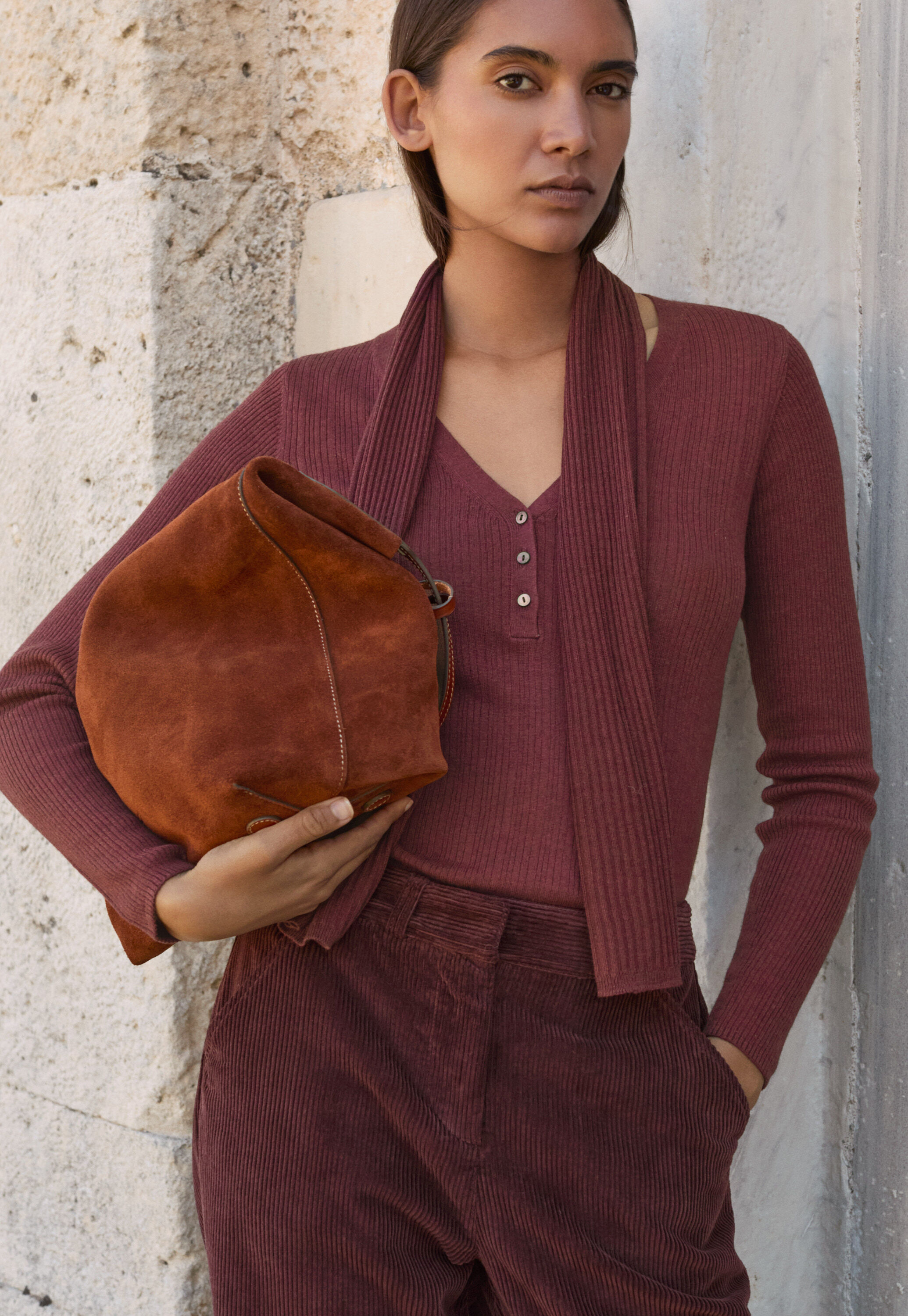 Bucket-Bag, Kastanie, large