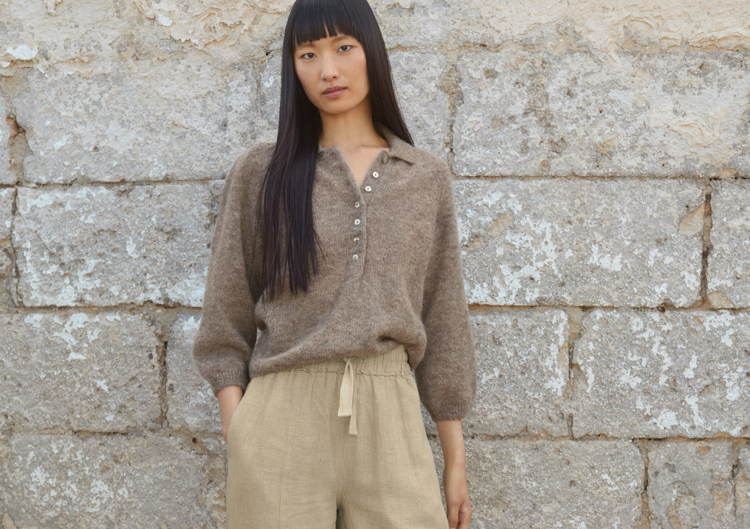 Pullover mit Kragen