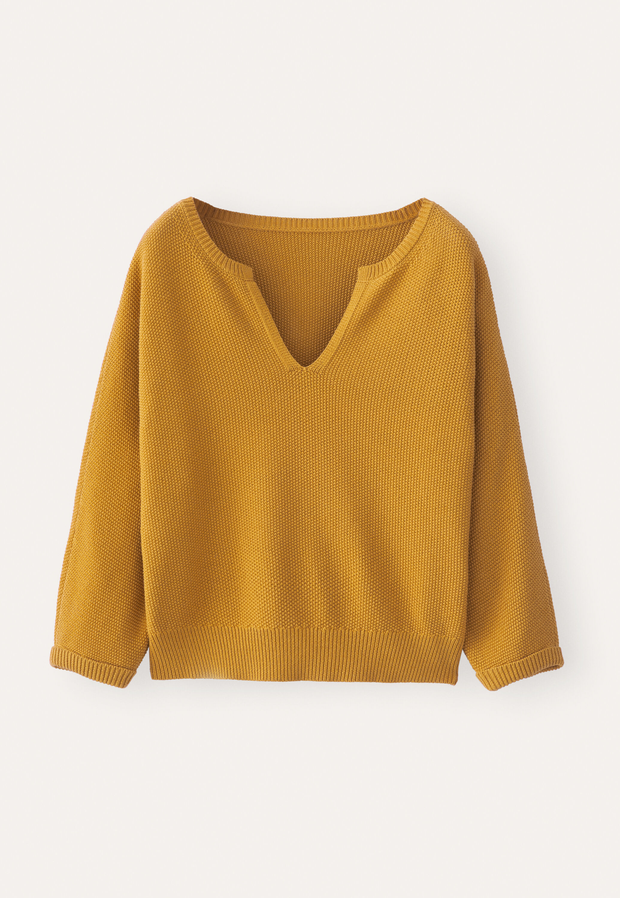 Pullover mit geschlitztem Ausschnitt