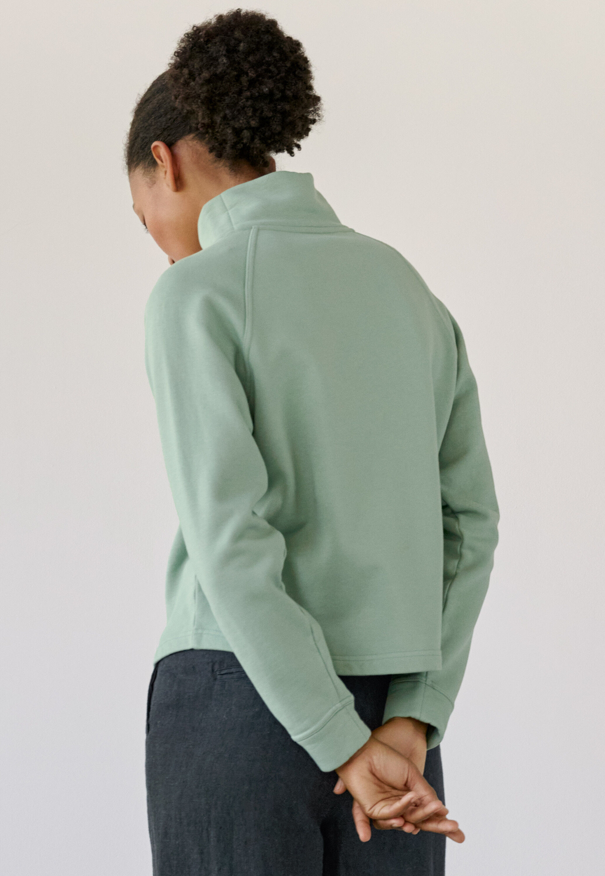 Trichterkragen-Sweatshirt
