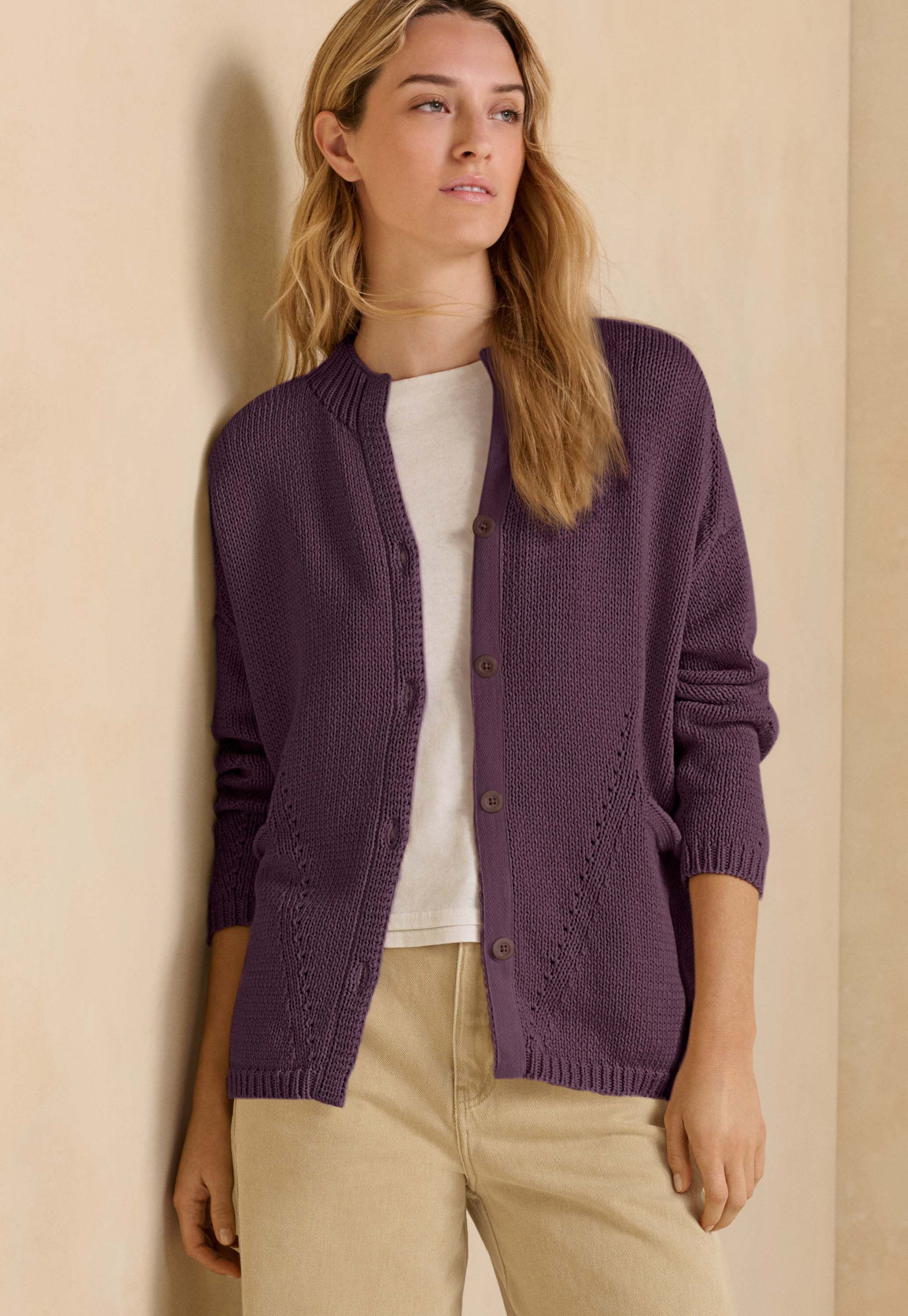 Pullover mit gerippten &Auml;rmeln
