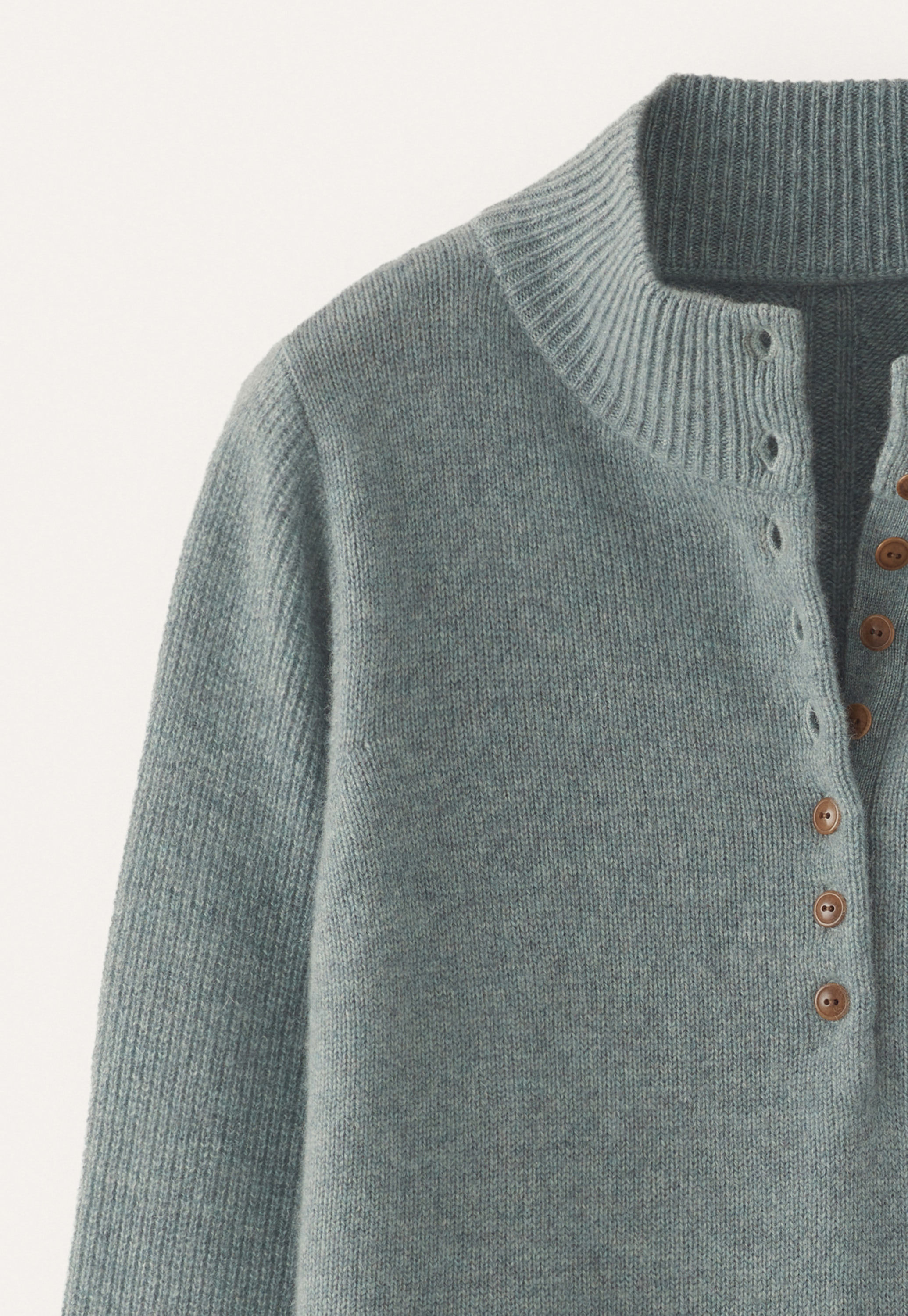 Pullover mit Kn&ouml;pfen, Lagune, large