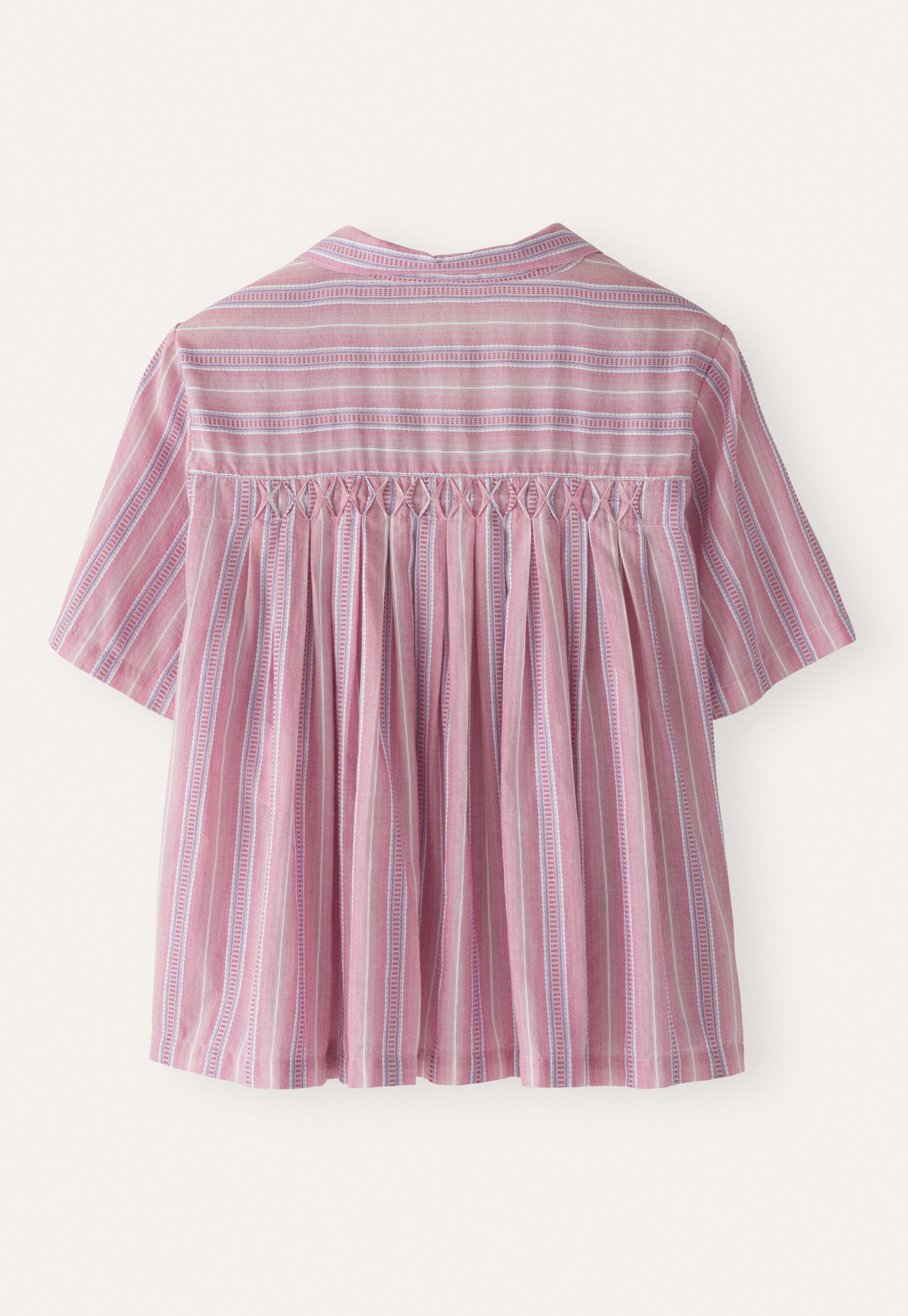 Gestreifte Bluse mit Falten