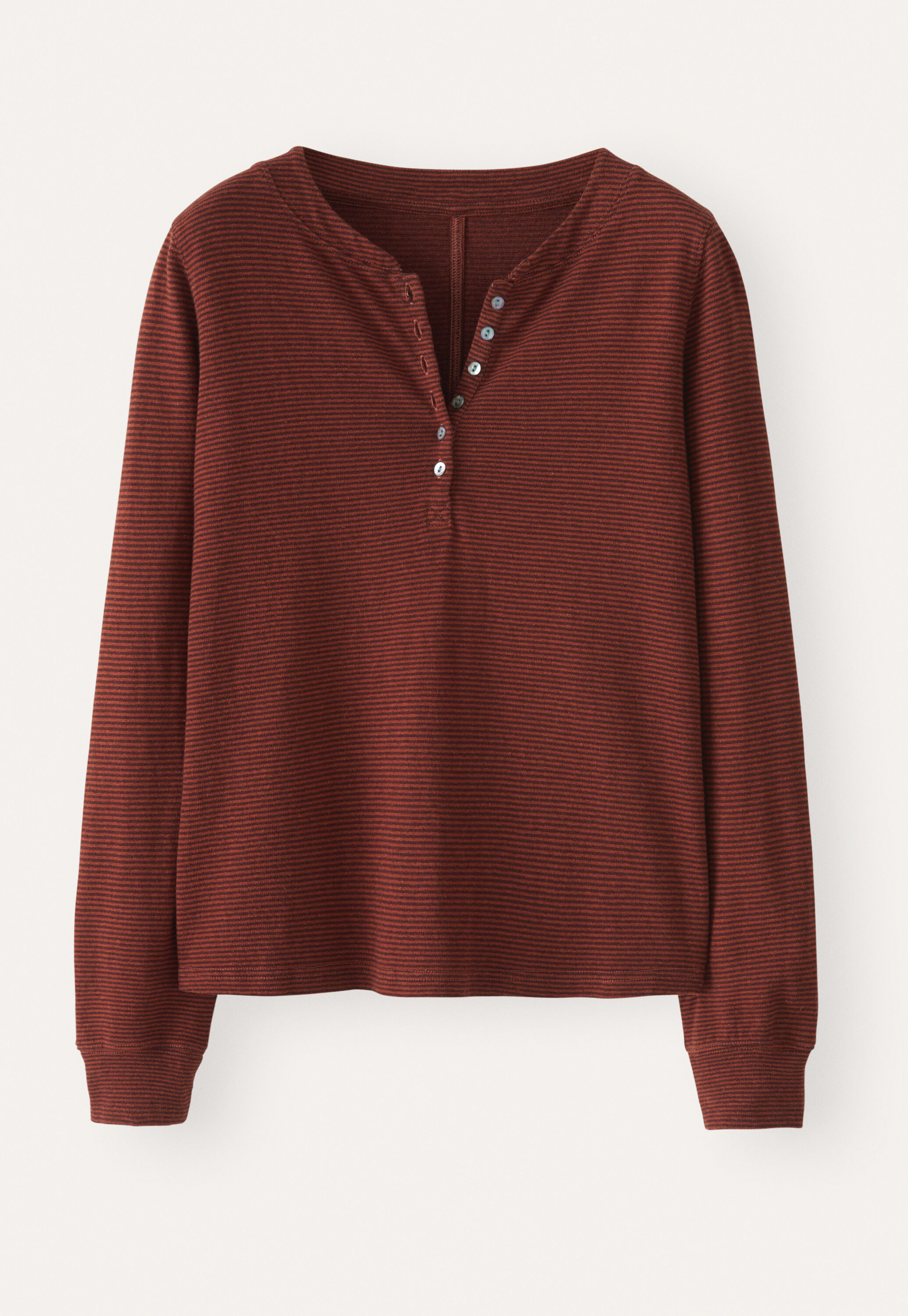 Gestreiftes Henley-Top