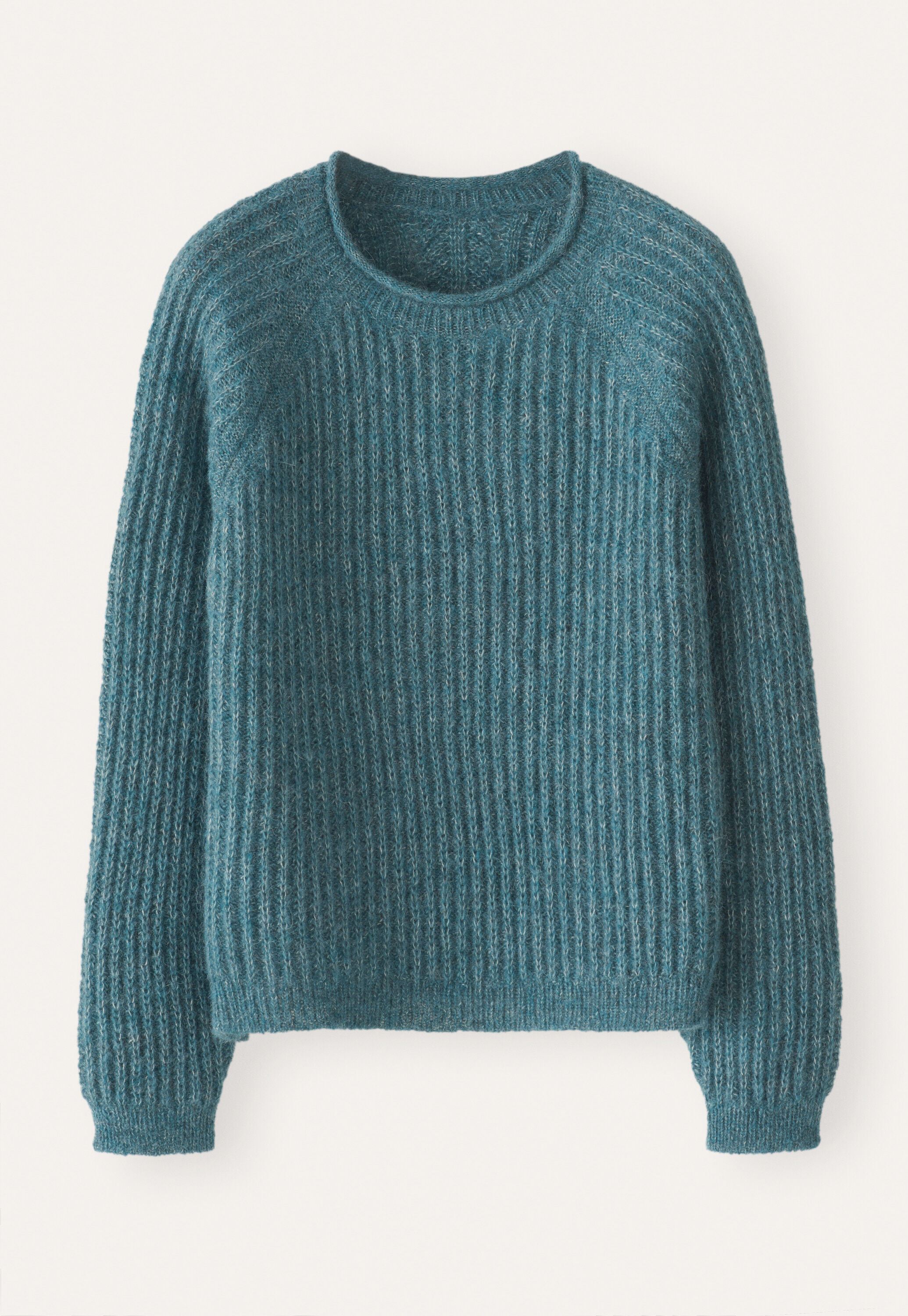 Ripppullover mit Rundhalsausschnitt