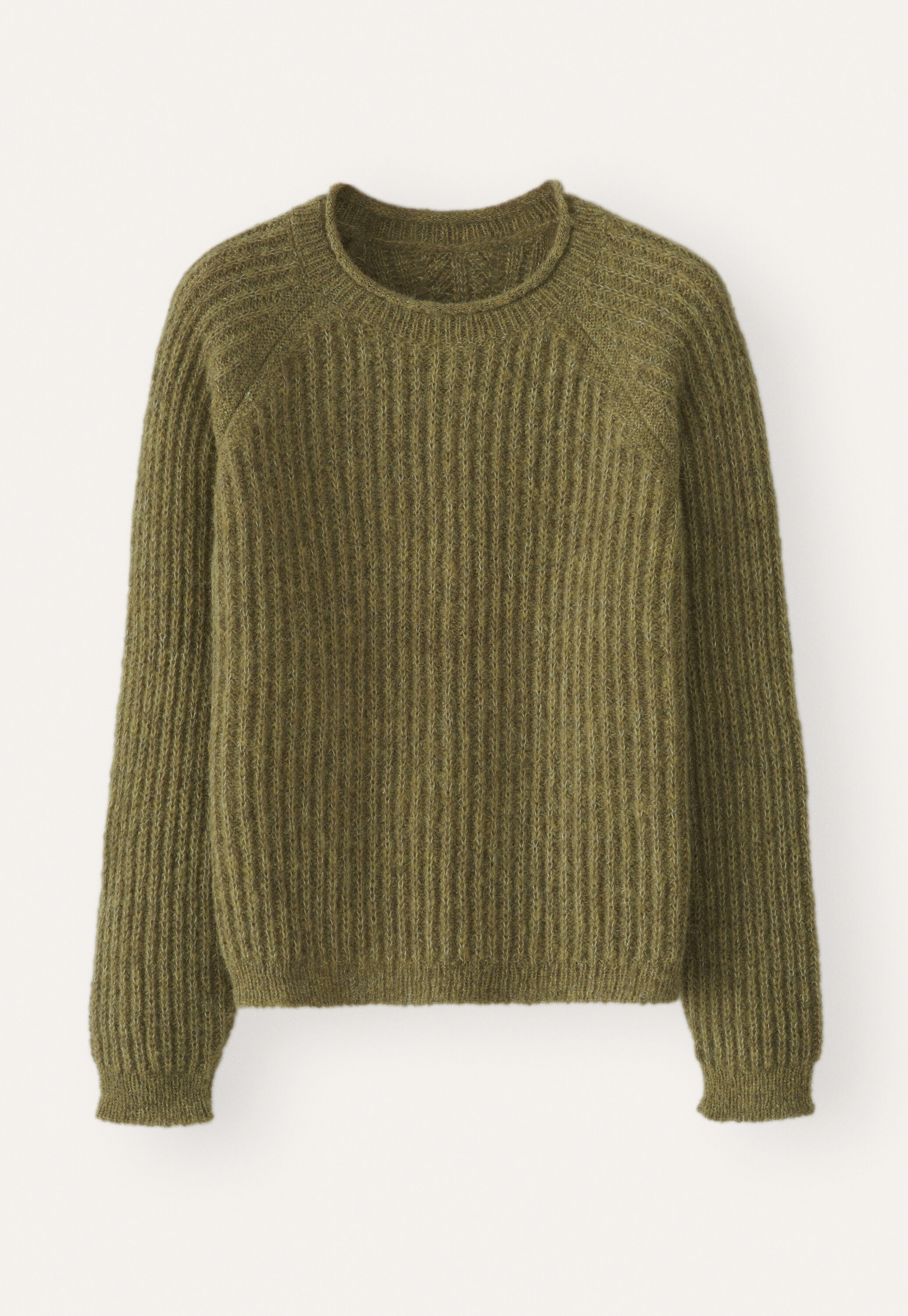 Ripppullover mit Rundhalsausschnitt