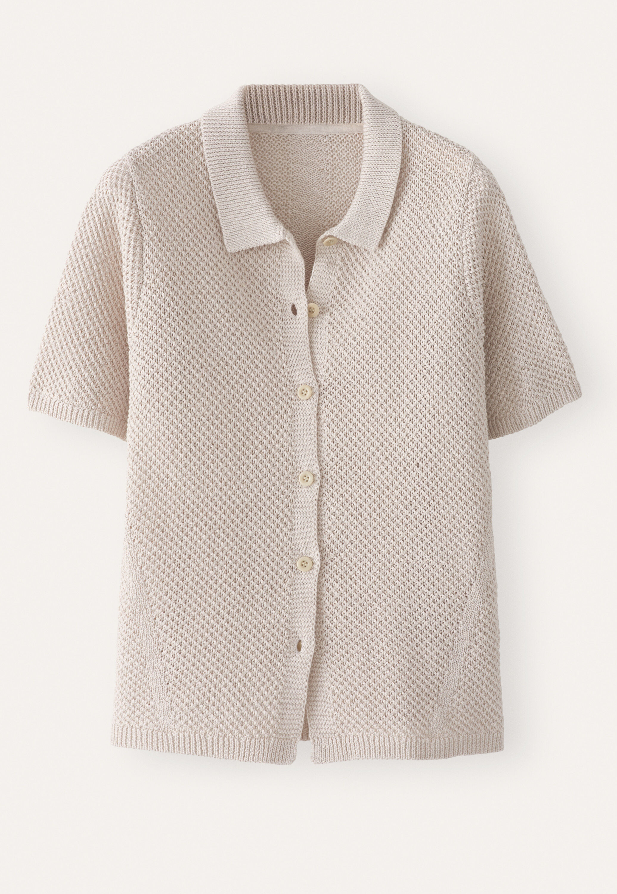 Cardigan mit Kragen im Perlmuster