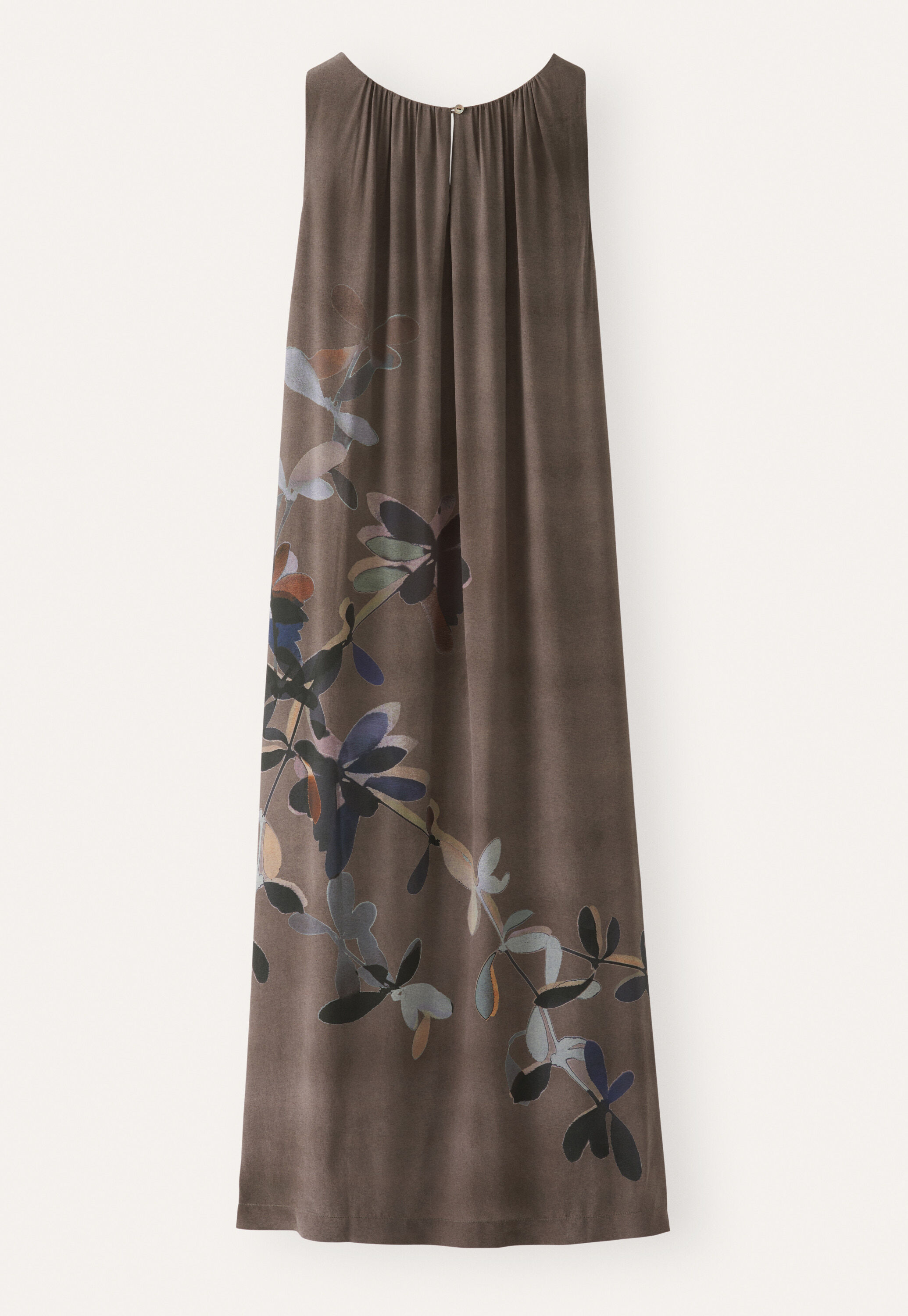&Auml;rmelloses bedrucktes Kleid