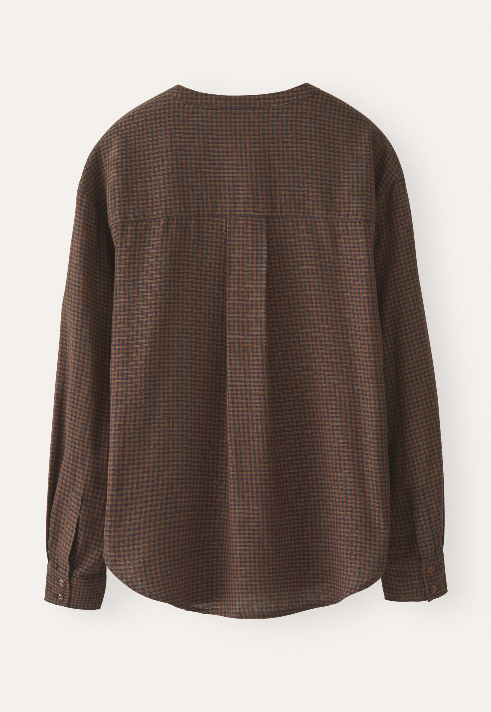 Vichy-Karo-Bluse, Mitternacht/Koralle, large