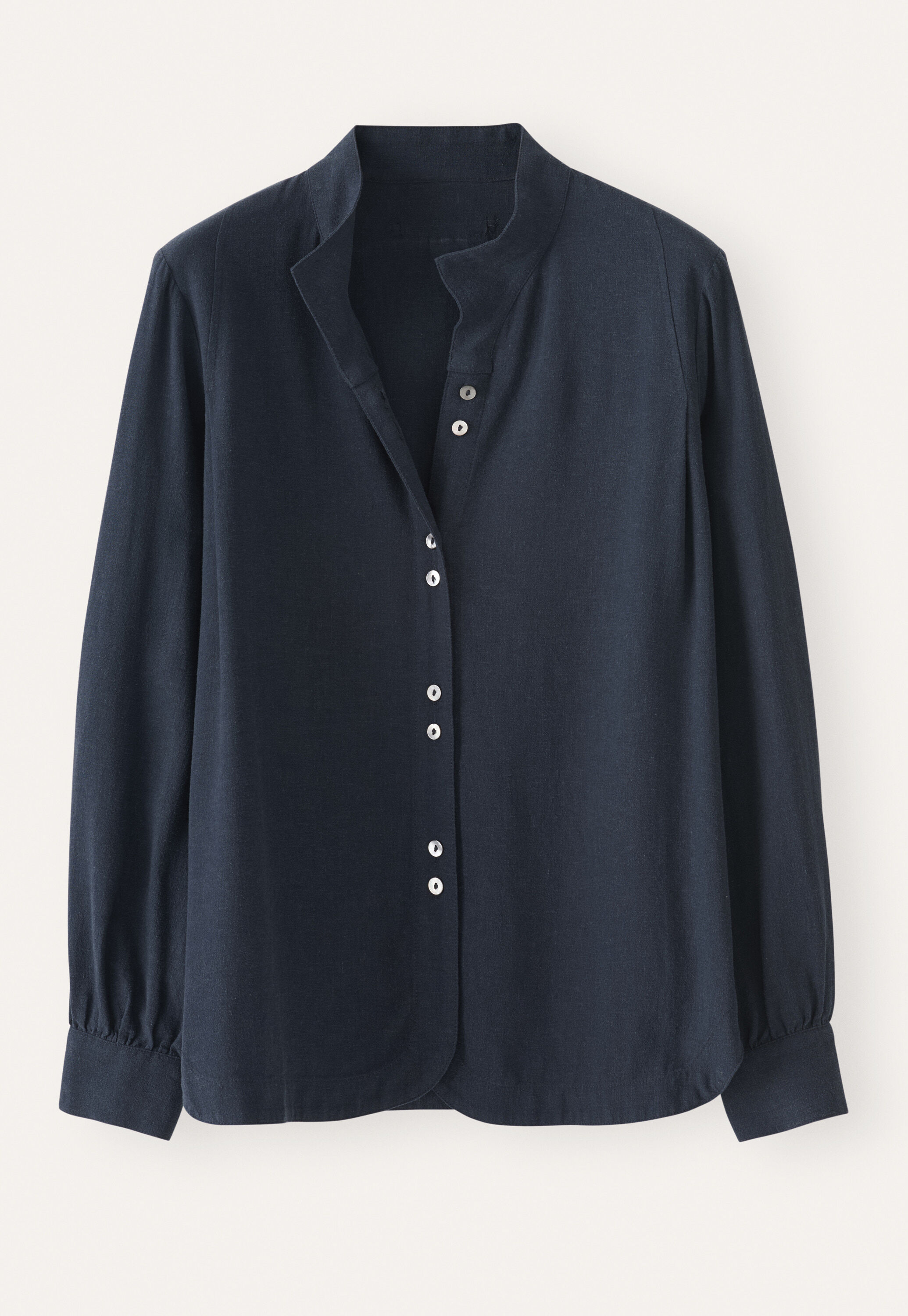 Bluse mit Trichterkragen