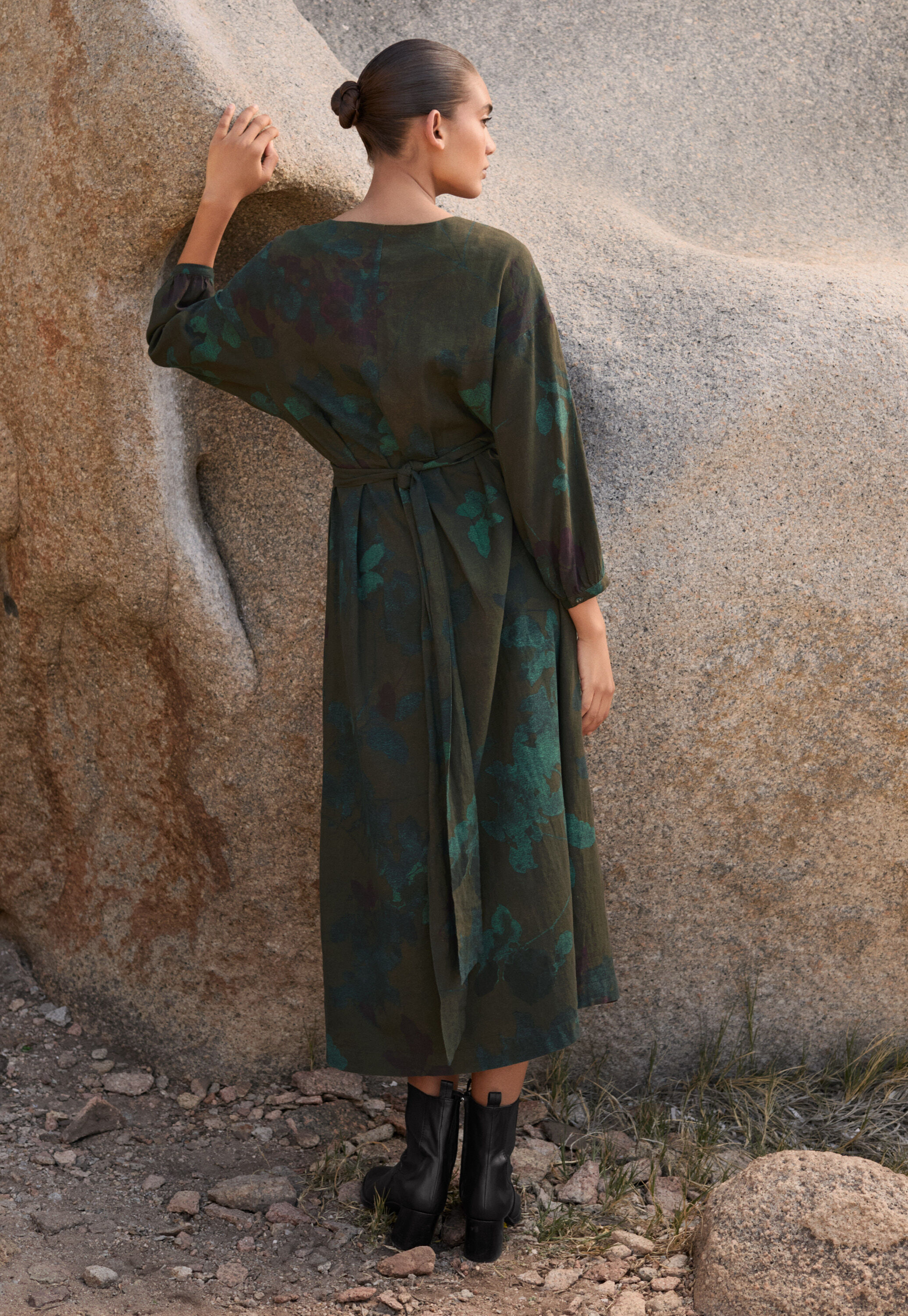Langes Print-Kleid