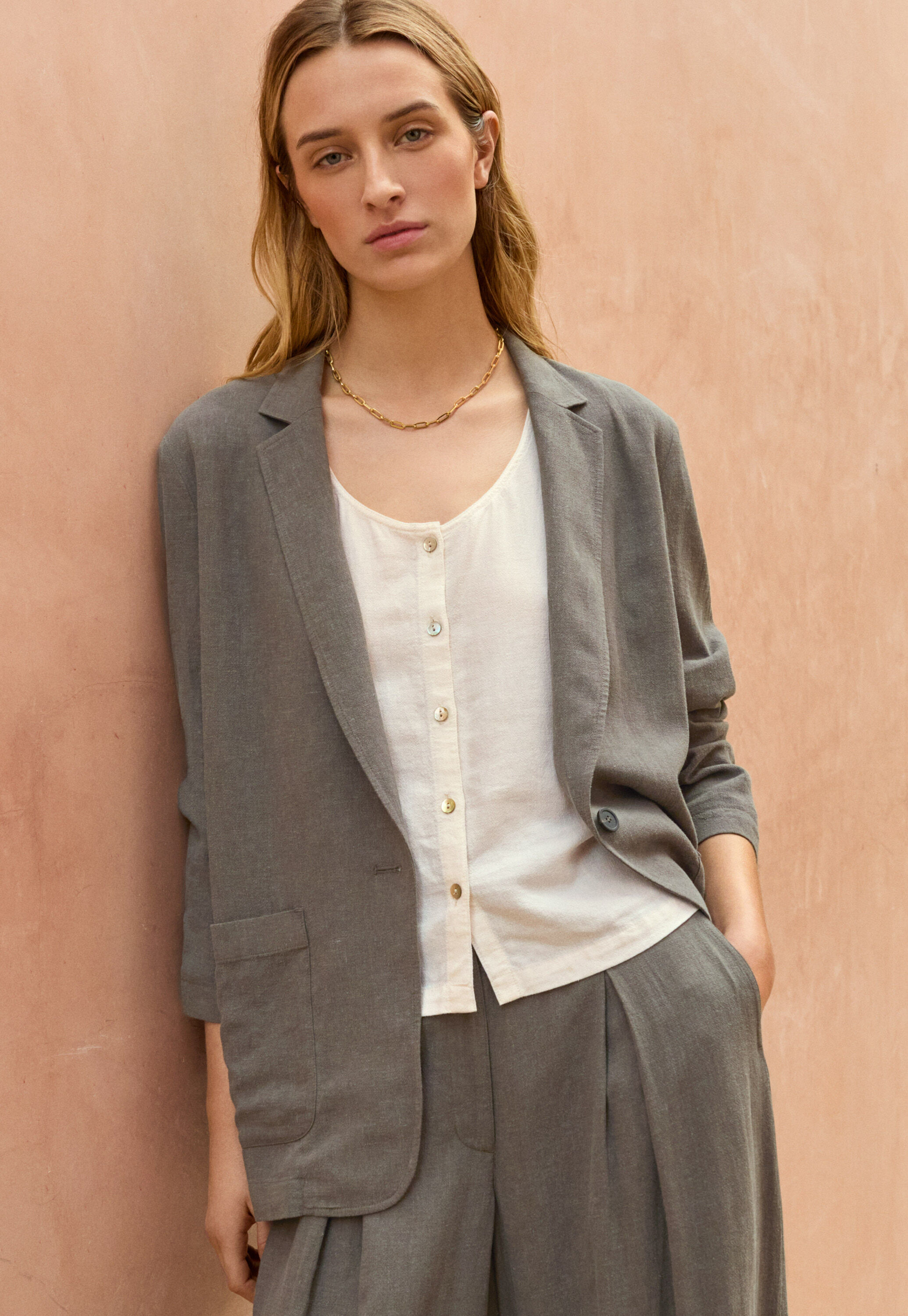 Blazer mit aufgesetzten Taschen
