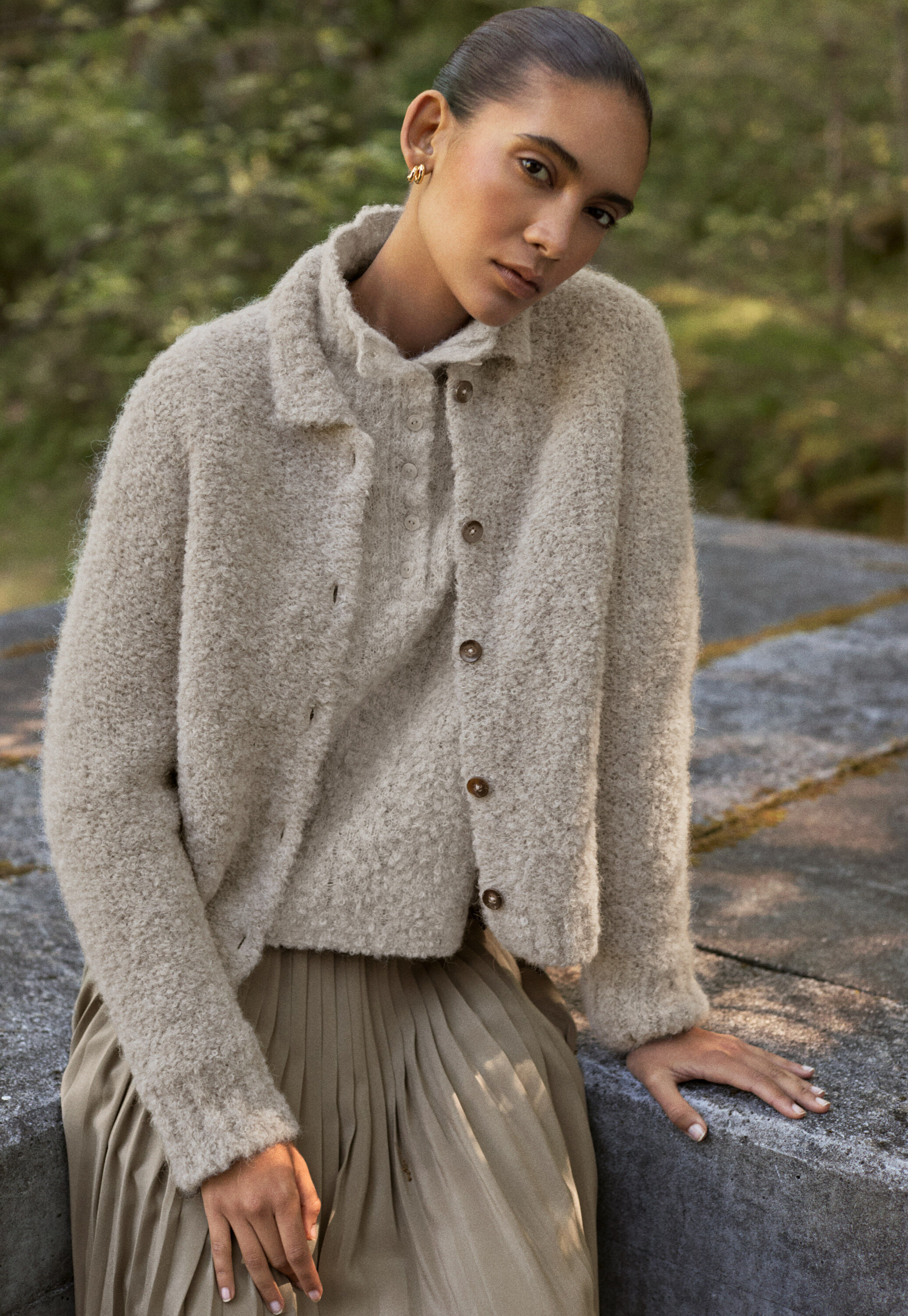 Cardigan mit Kragen