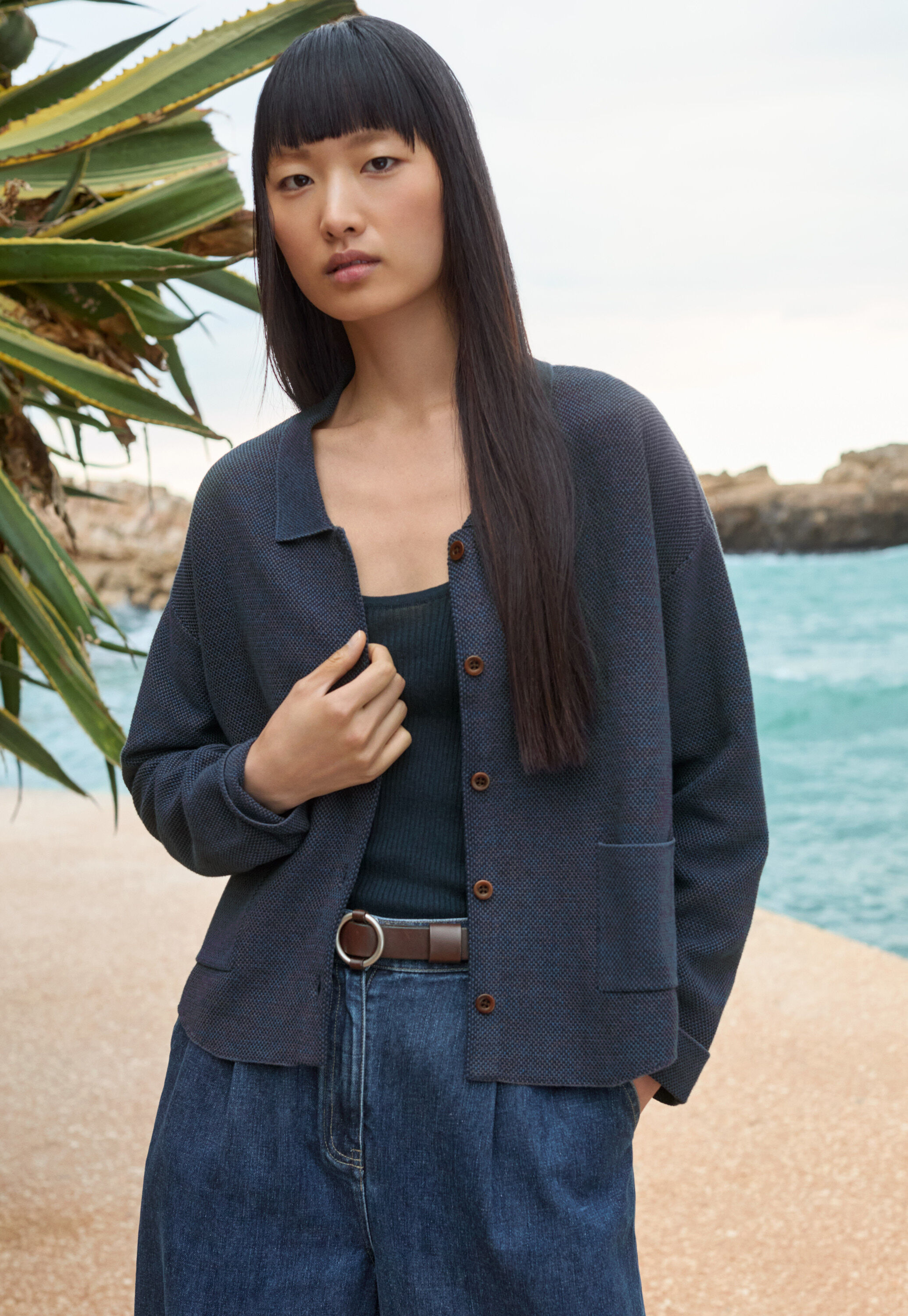 Cardigan mit Kragen