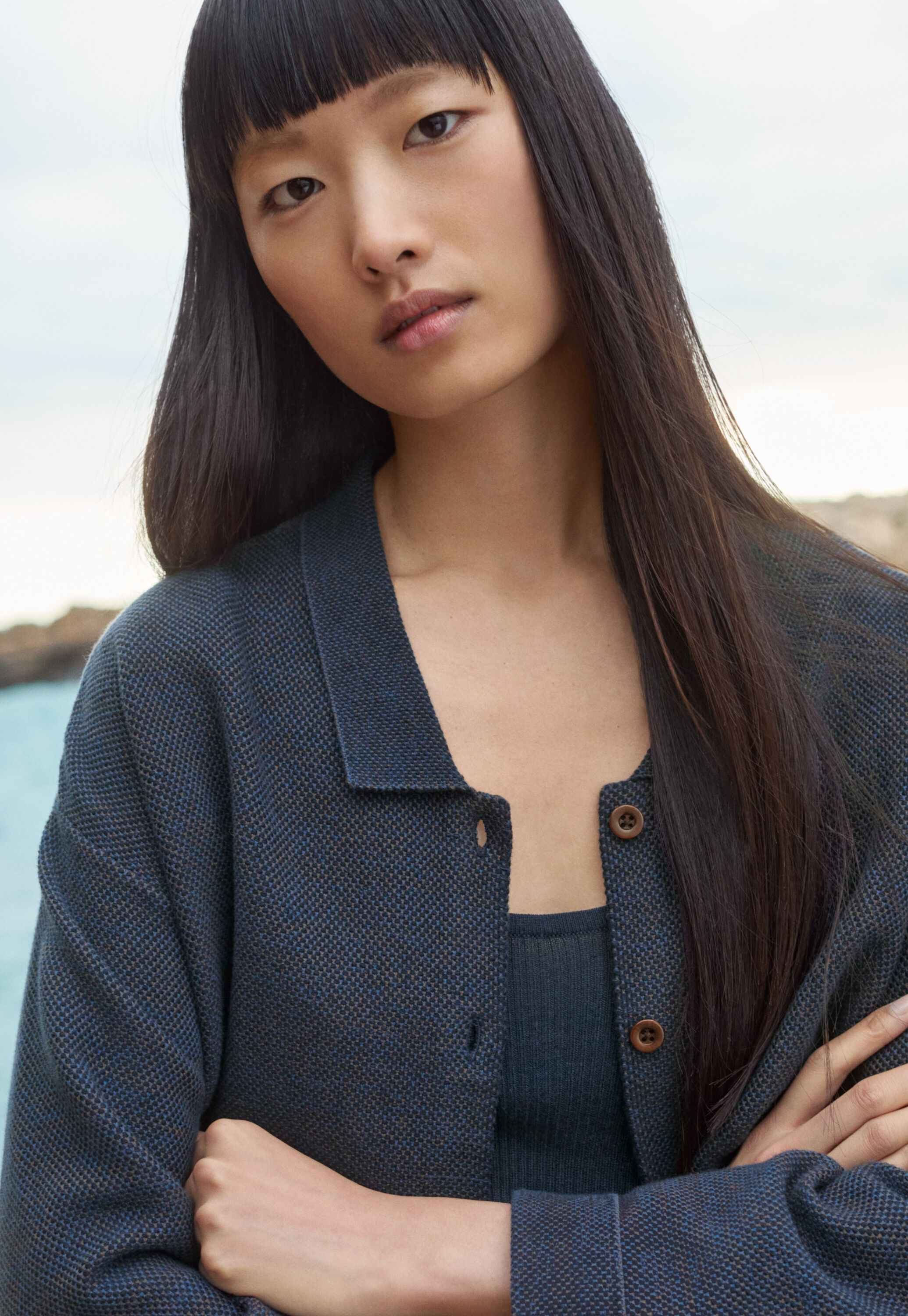 Cardigan mit Kragen