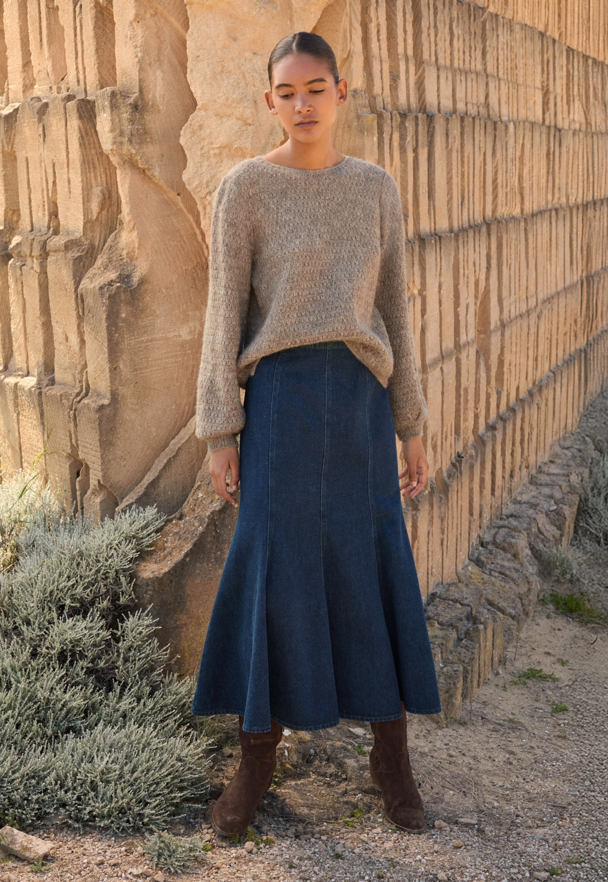 Fangmuster-Pullover