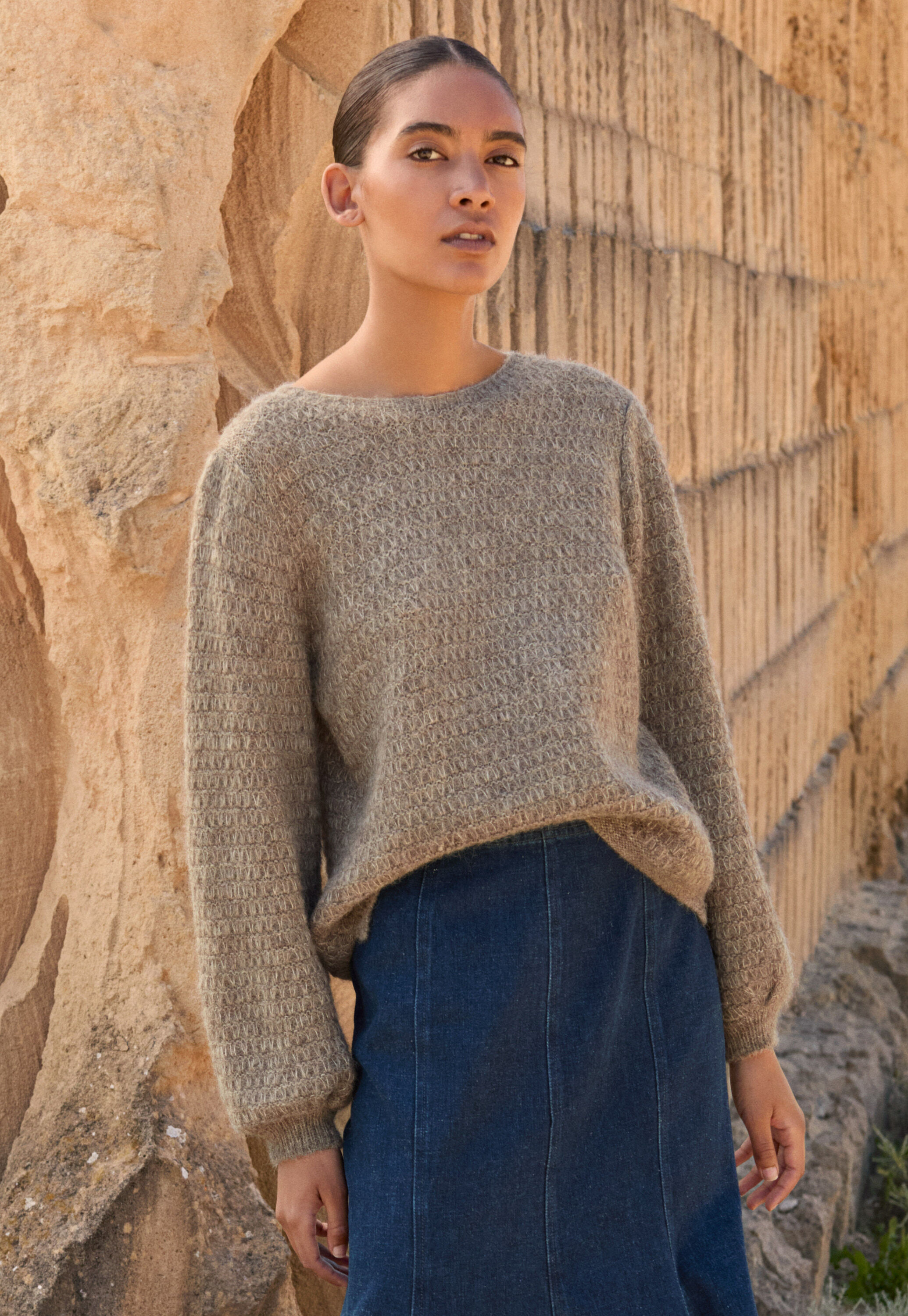 Fangmuster-Pullover