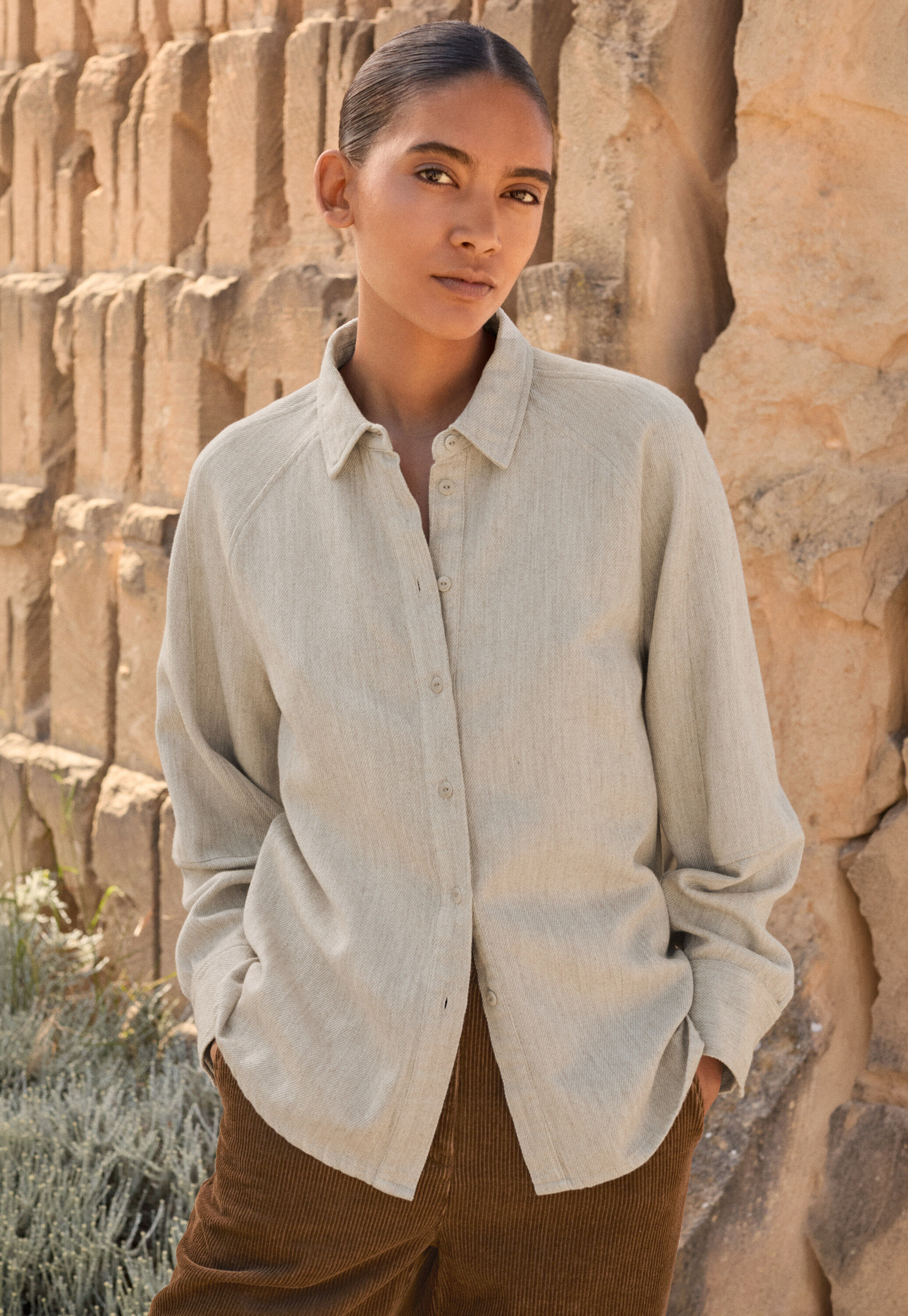Bluse mit Raglan&auml;rmeln