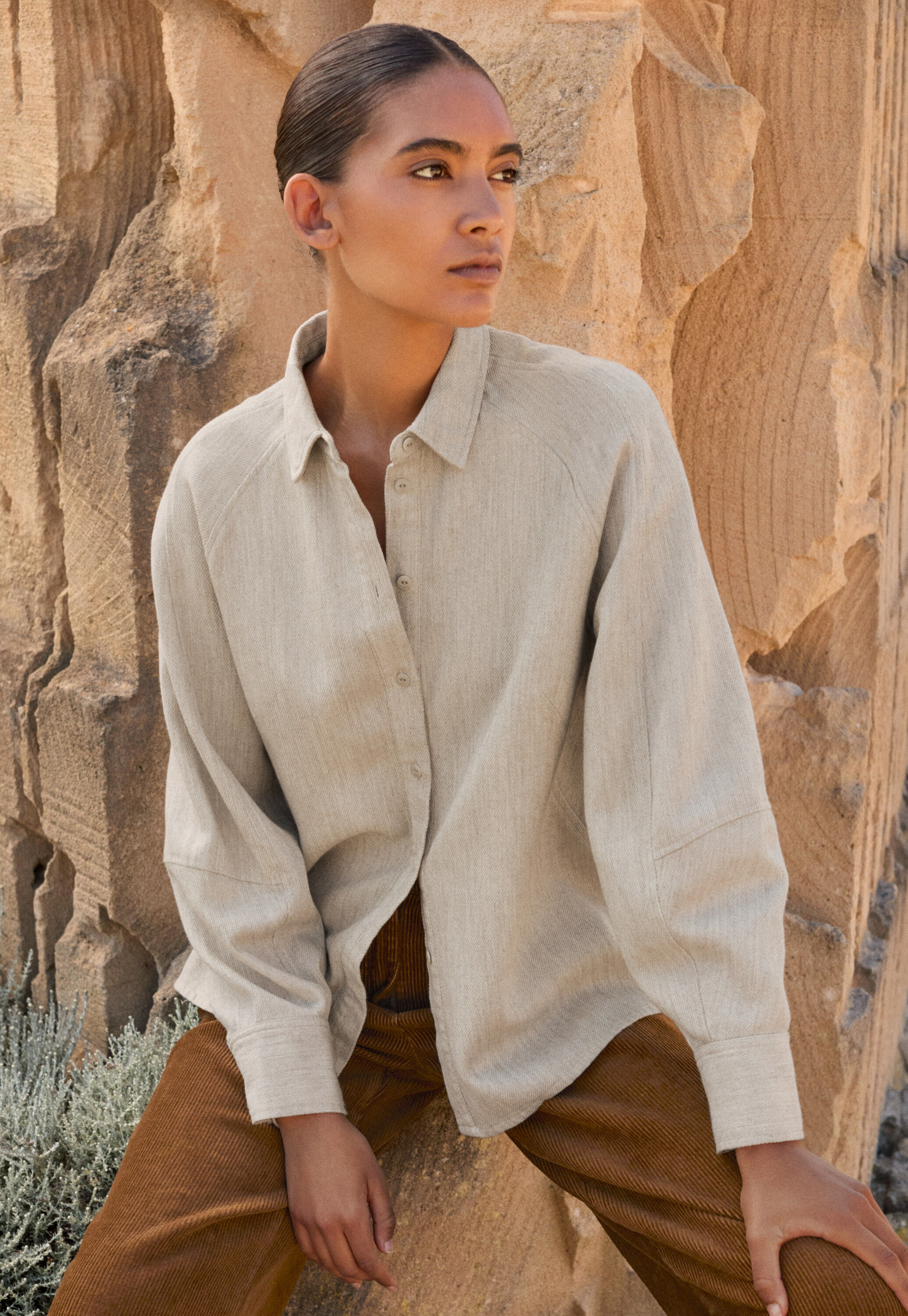 Bluse mit Raglan&auml;rmeln