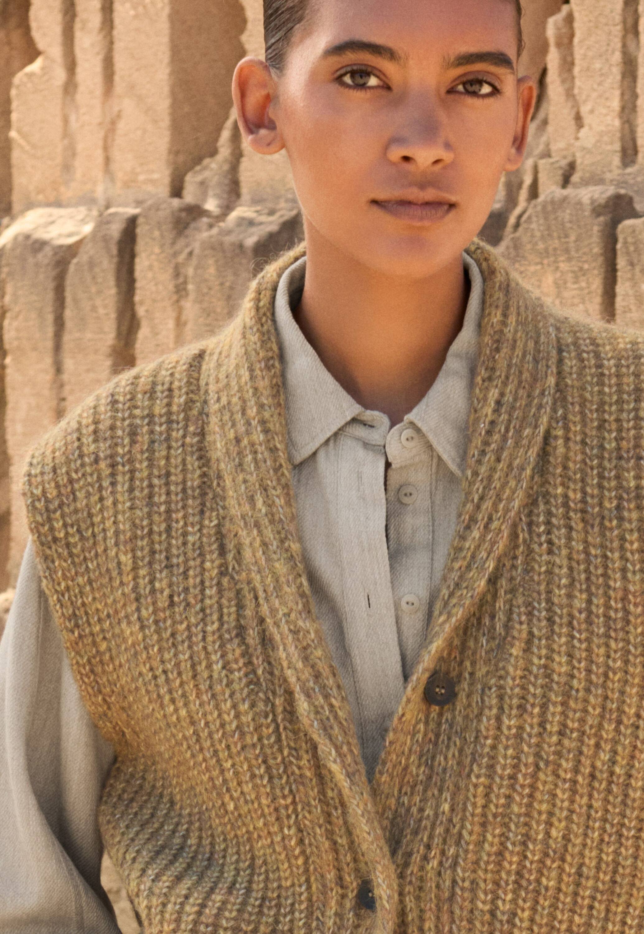 Cardigan mit Schalkragen