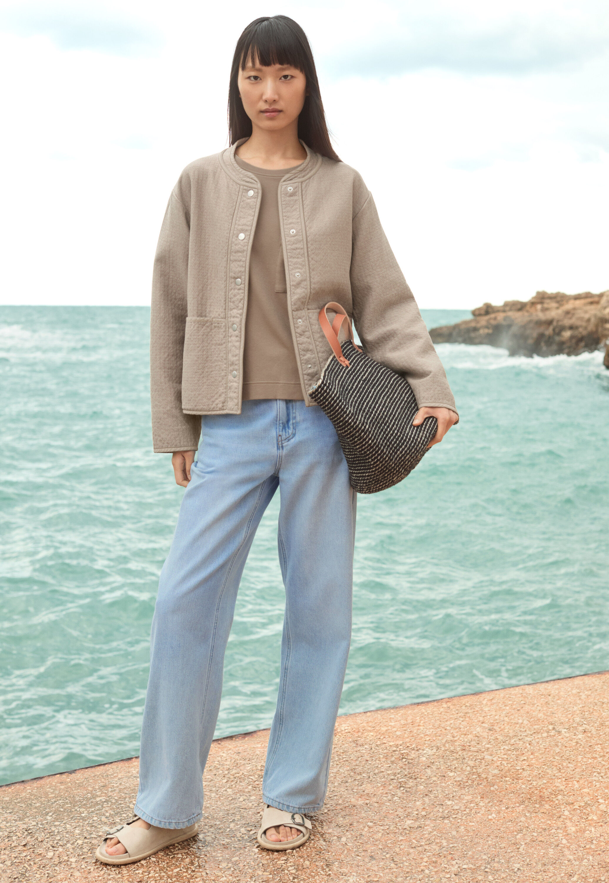 Indigo-Jeans mit geradem Bein