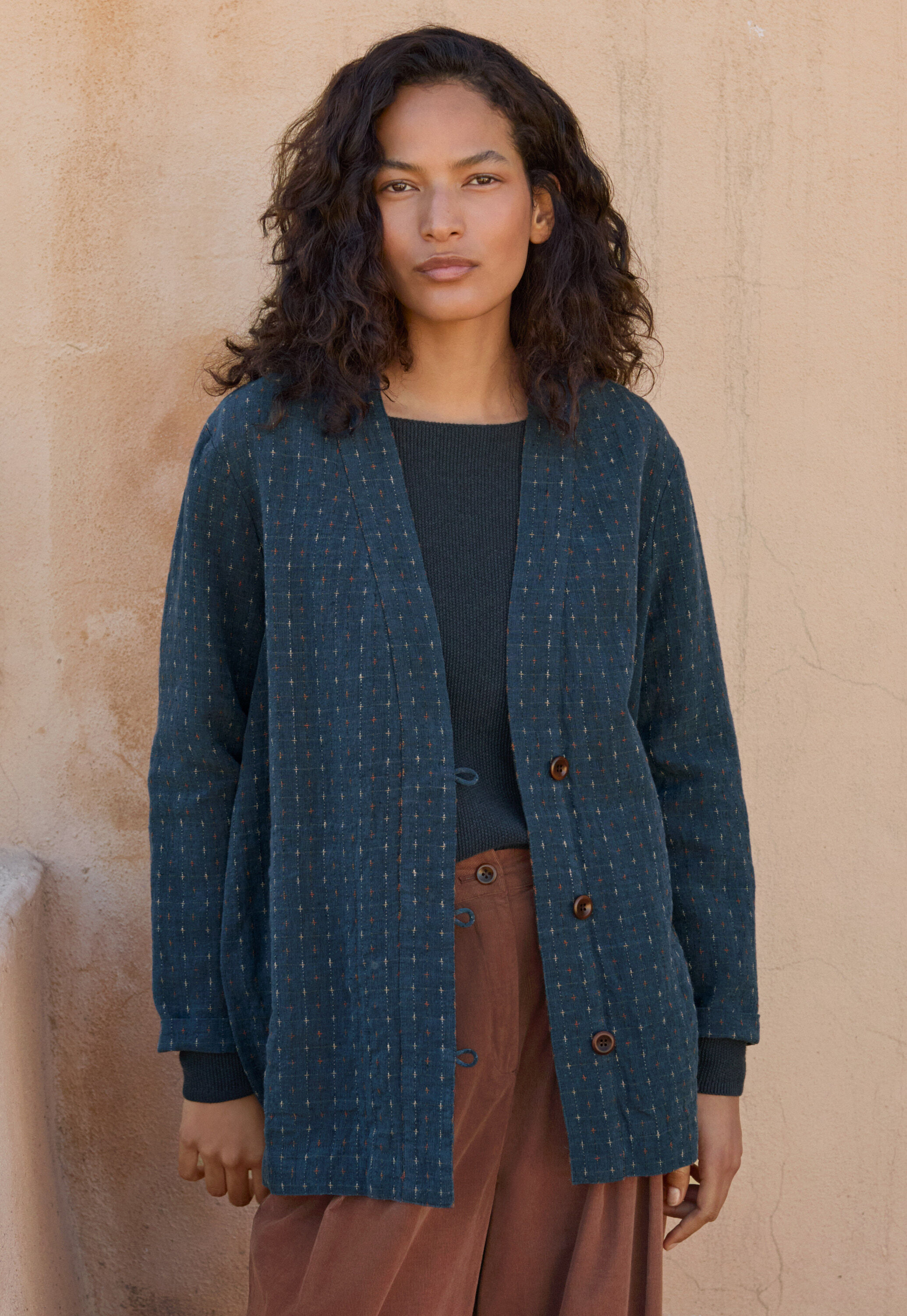 Jacke mit Kreuzmuster