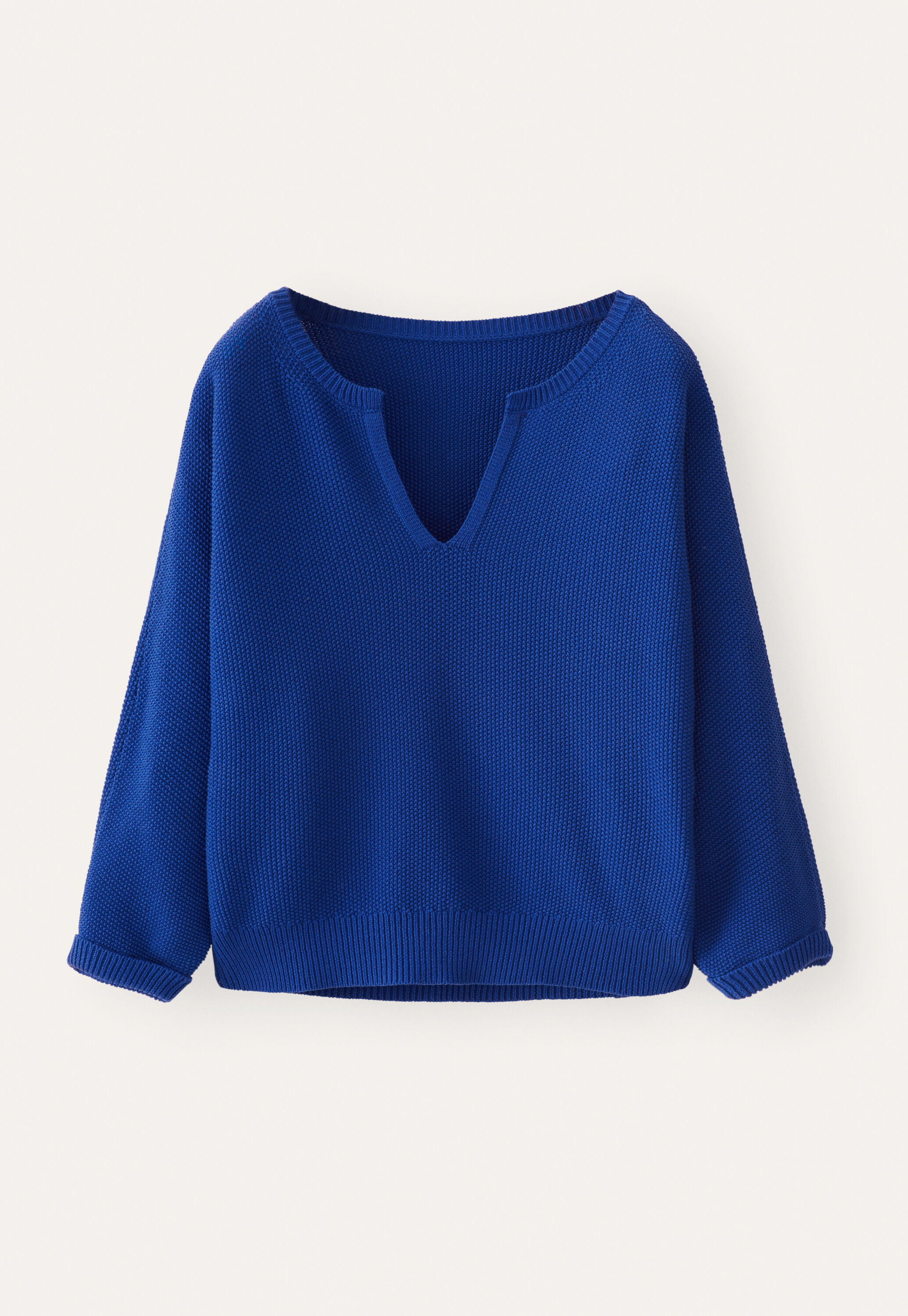 Pullover mit geschlitztem Ausschnitt
